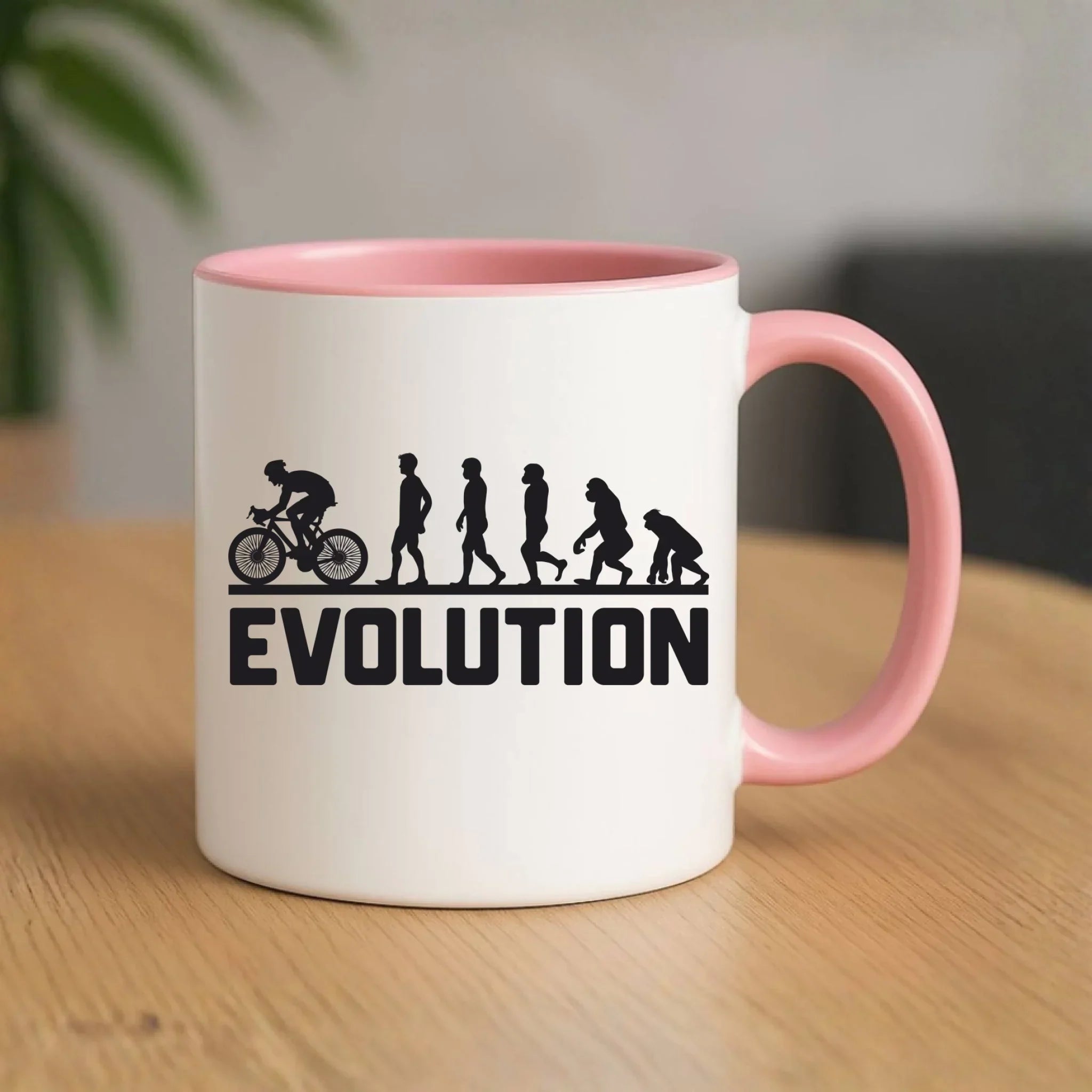 Ewolucja rowerzysty | Kubek z rowerem HR04 - StoryCups.pl