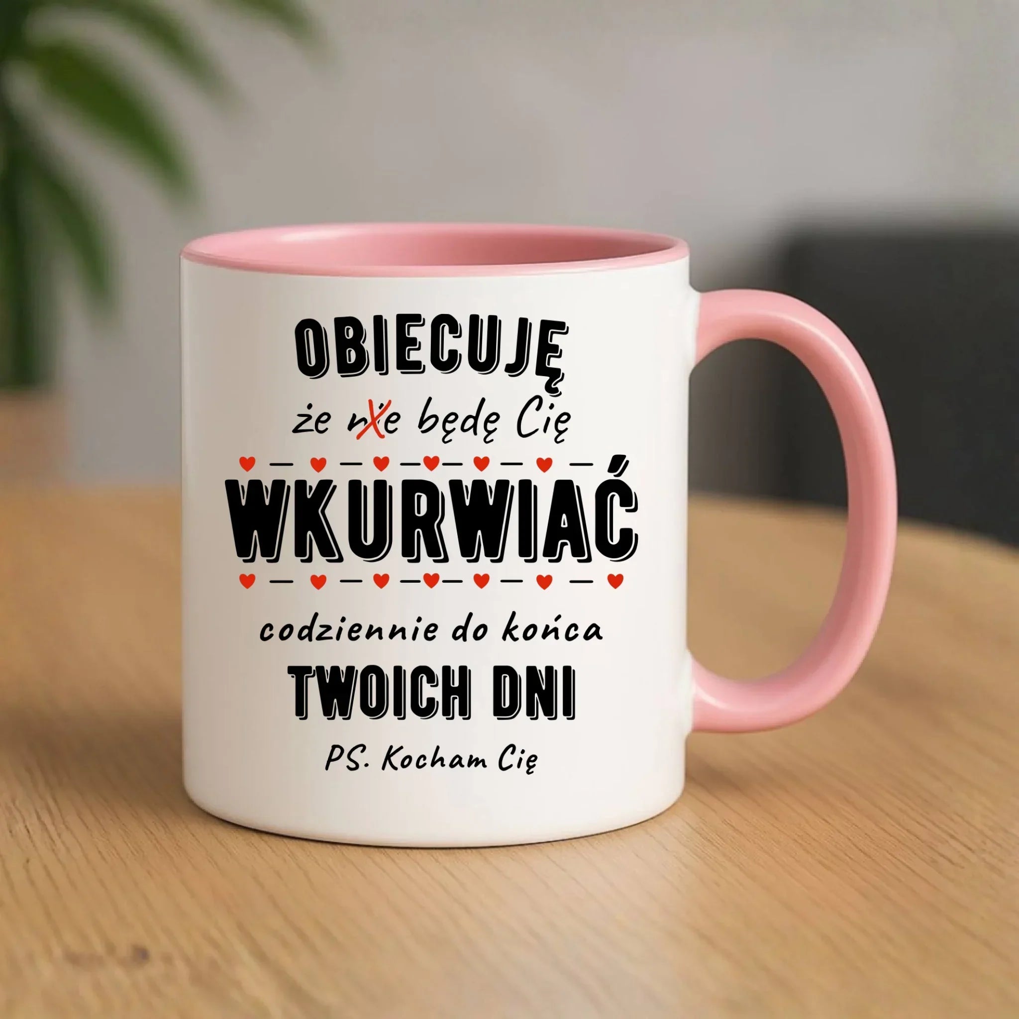 Kubek dla par - Obiecuję, że będę Cię wku*rwiać codziennie - bez cenzury W65 - StoryCups.pl