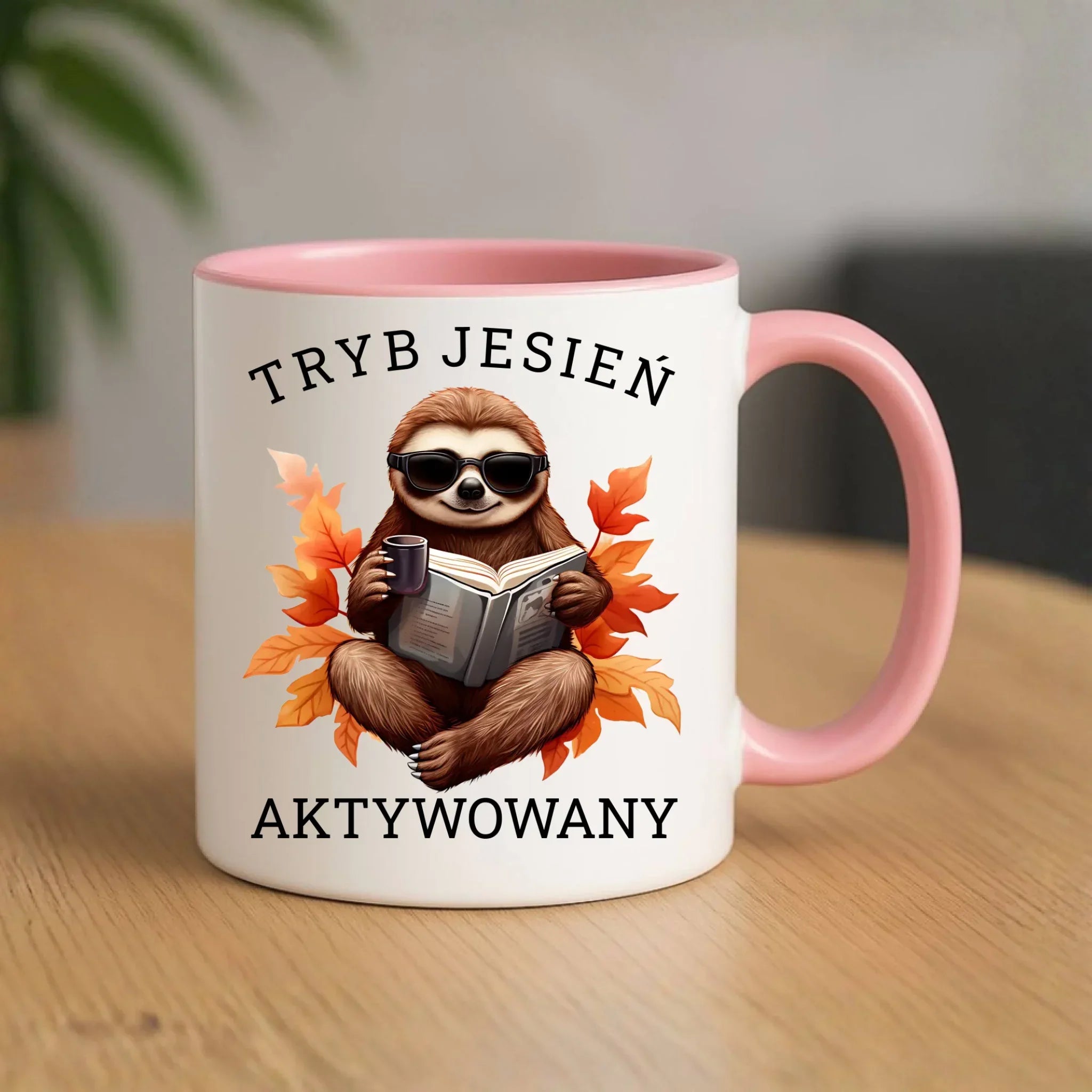 Kubek jesienny - Leniwiec - Tryb jesień aktywowany JS23 - StoryCups.pl