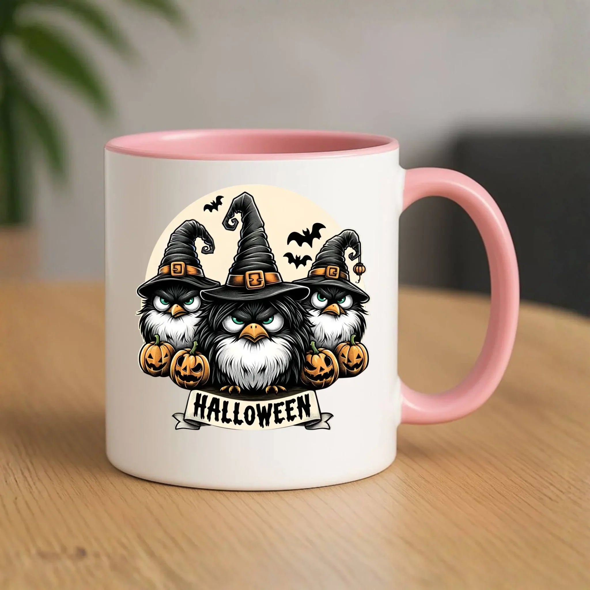 Kubek na Halloween - Upiorne sowy wiedźmy HL15 - StoryCups.pl