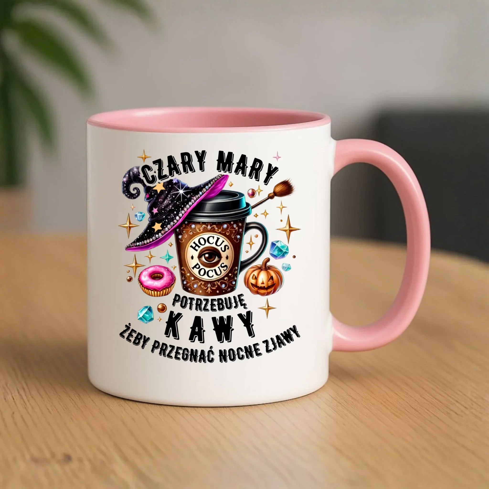 Kubek na Halloween - Potrzebuję kawy HL03 - StoryCups.pl