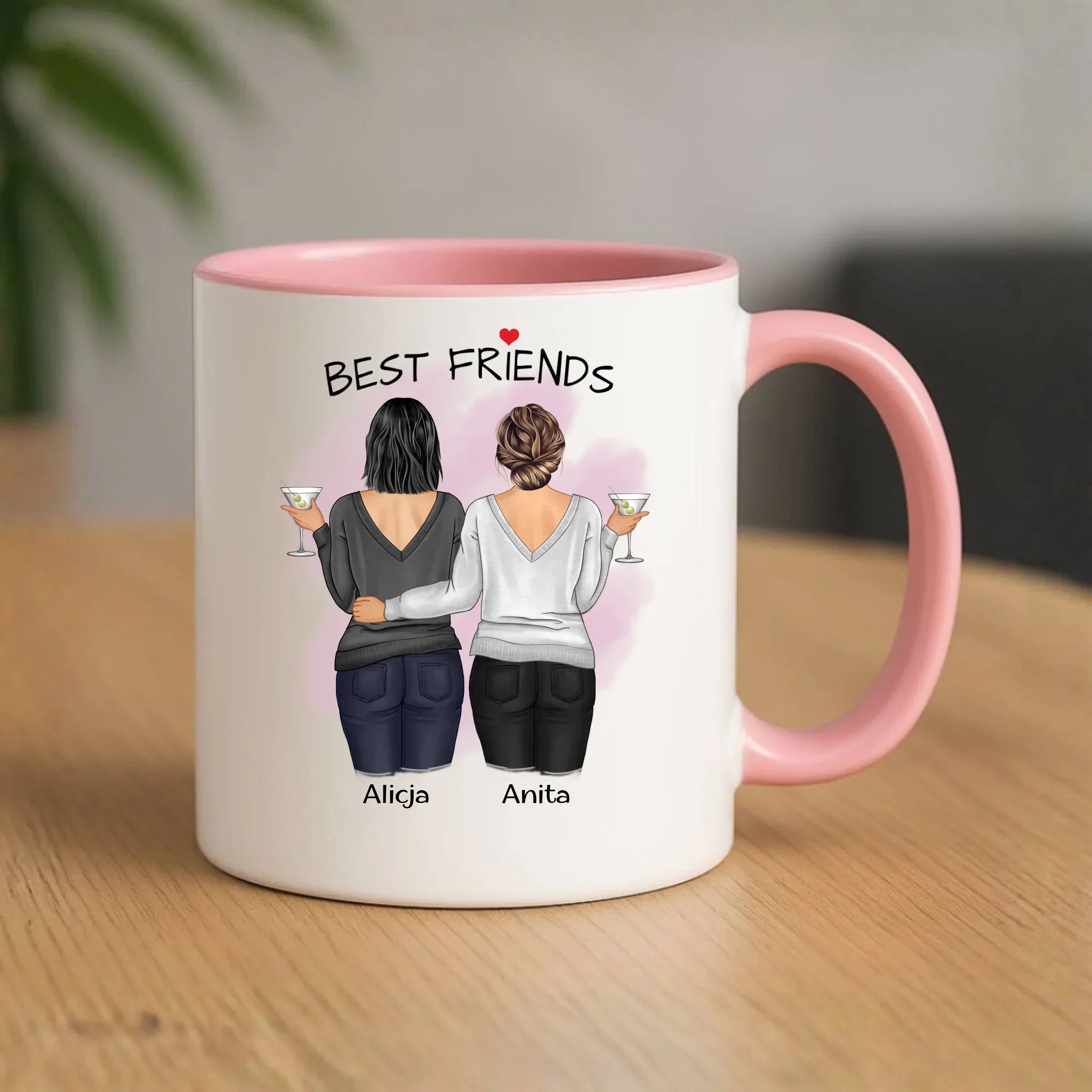 Kubek - prezent dla przyjaciółki - Best Friends - personalizowane postacie 2-4 osoby PR03