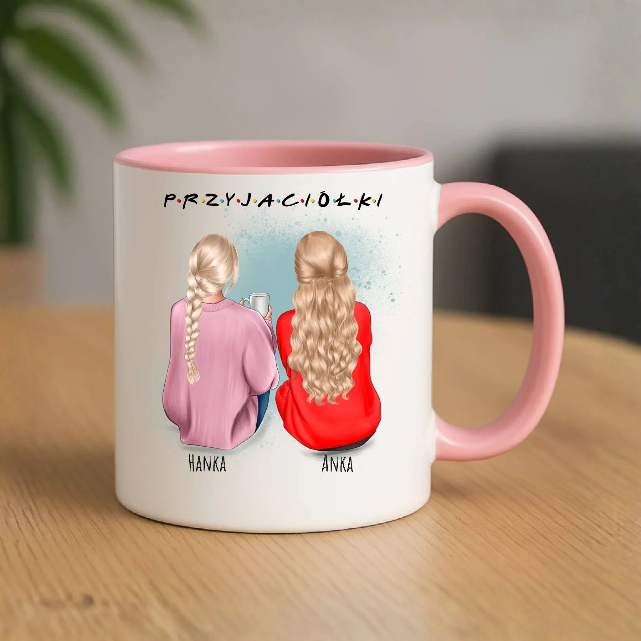 Kubek - prezent dla przyjaciółki - personalizowane postacie 2-4 osoby PR02