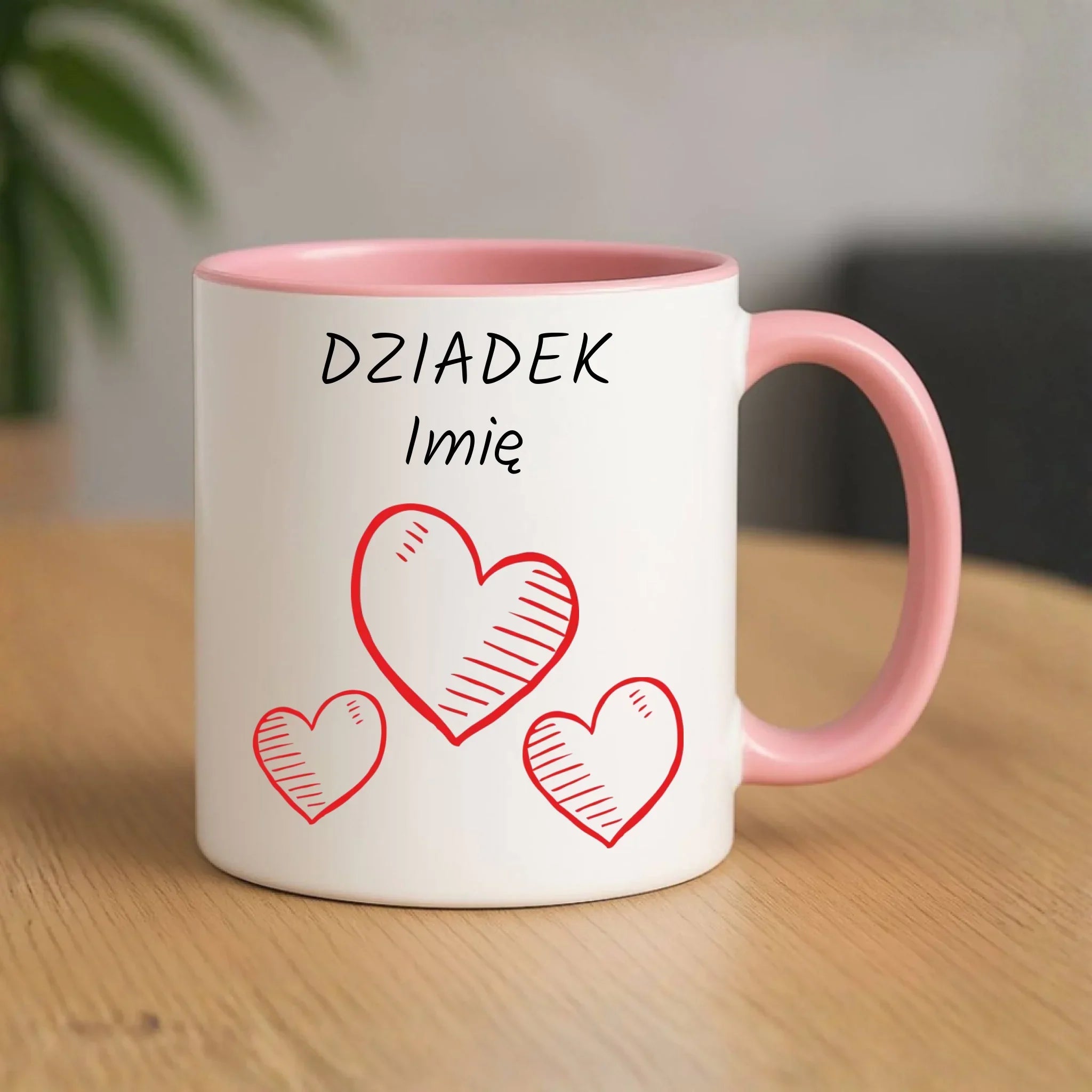 Kubek dla dziadka - Serca - personalizowany D01 - StoryCups.pl