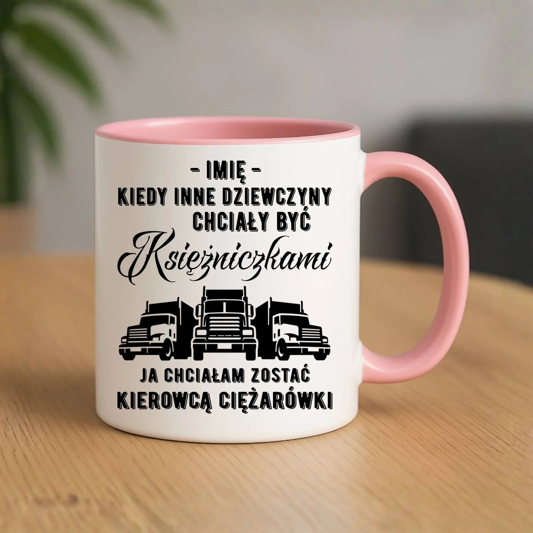 Kubek dla kierowcy ciężarówki - Nie chciałam być księżniczką - personalizowany ZKT08 - StoryCups.pl