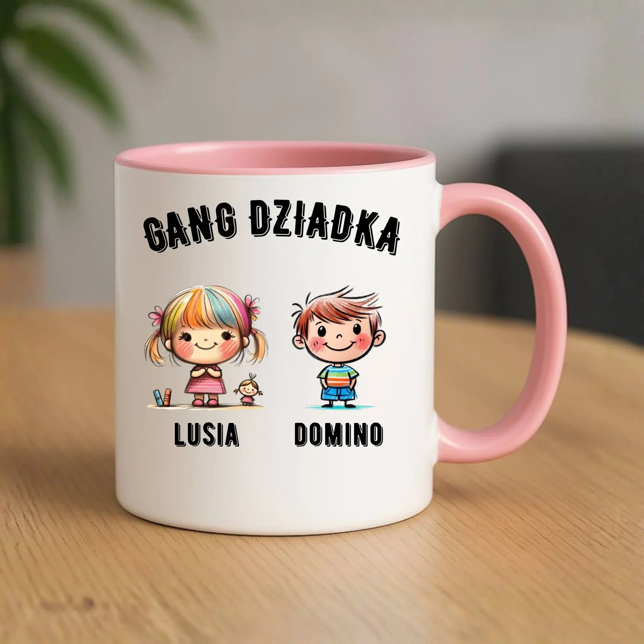 Kubek dla dziadka - Gang Dziadka imiona wnuków 2-6 - personalizowany D18 - StoryCups.pl