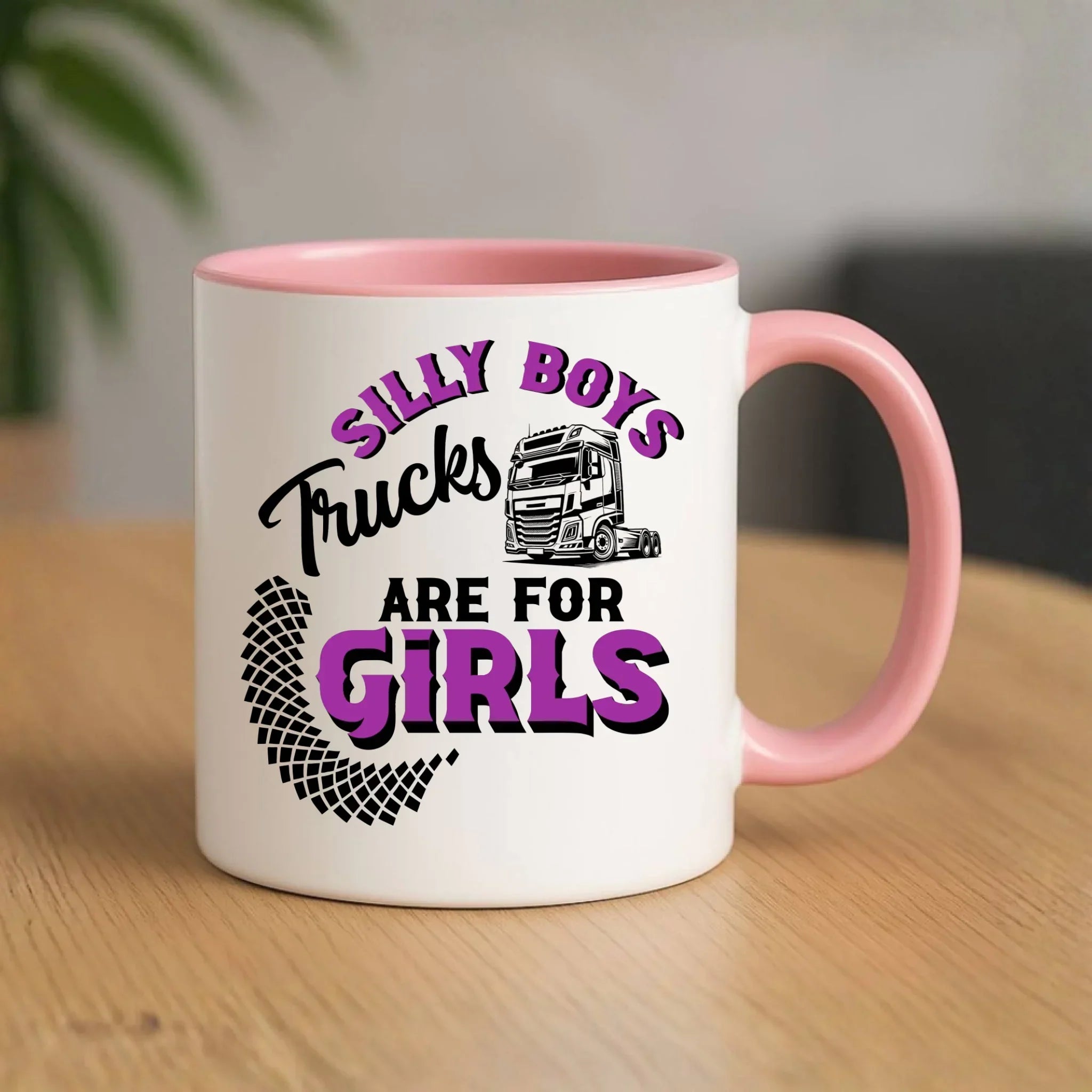 Kubel - kierowca ciężarówki - Silly boys trucks are for girls ZKT11 - StoryCups.pl