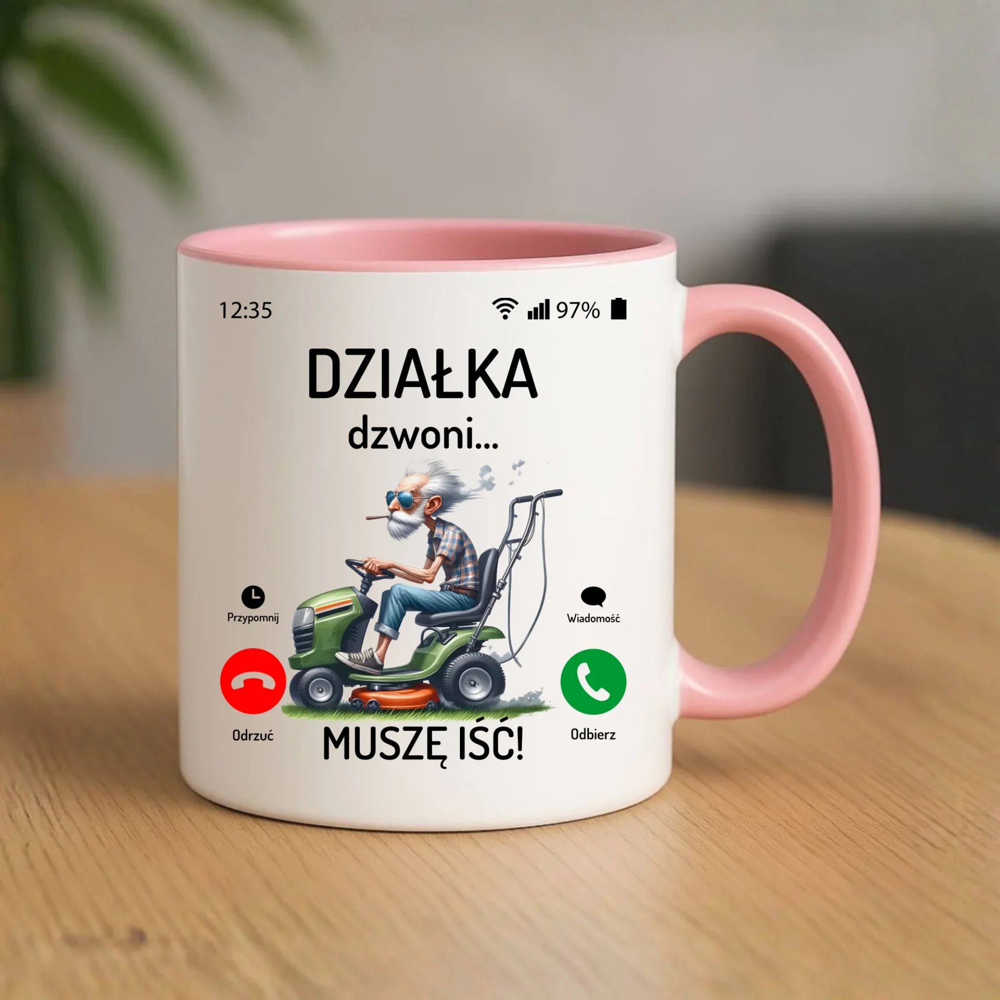 Kubek dla dziadka - Działka dzwoni muszę iść D35 - StoryCups.pl