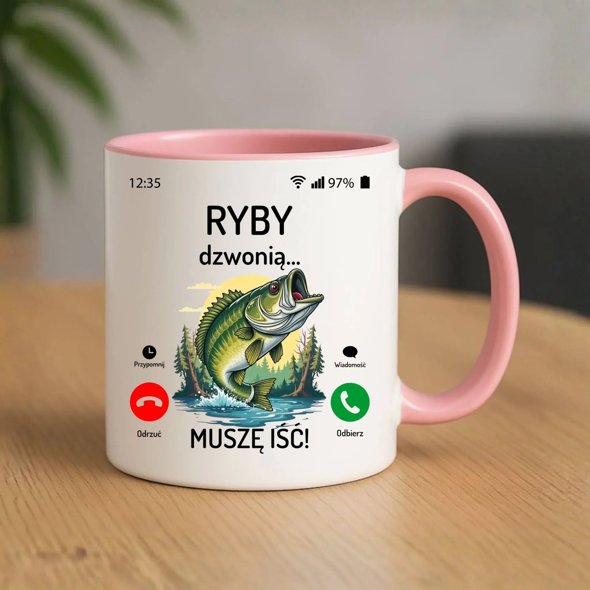 Kubek dla dziadka wędkarza - Ryby dzwonią muszę iść D37 - StoryCups.pl