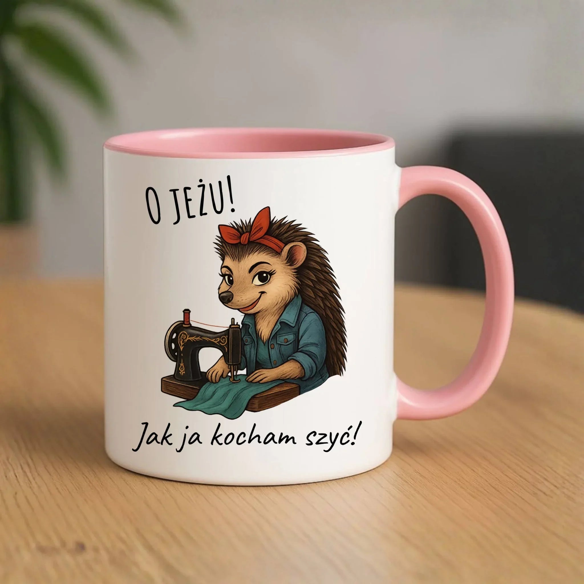 Kubek szyciowy dla krawcowej – O JEŻU! Jak ja kocham szyć! HS09 - StoryCups.pl