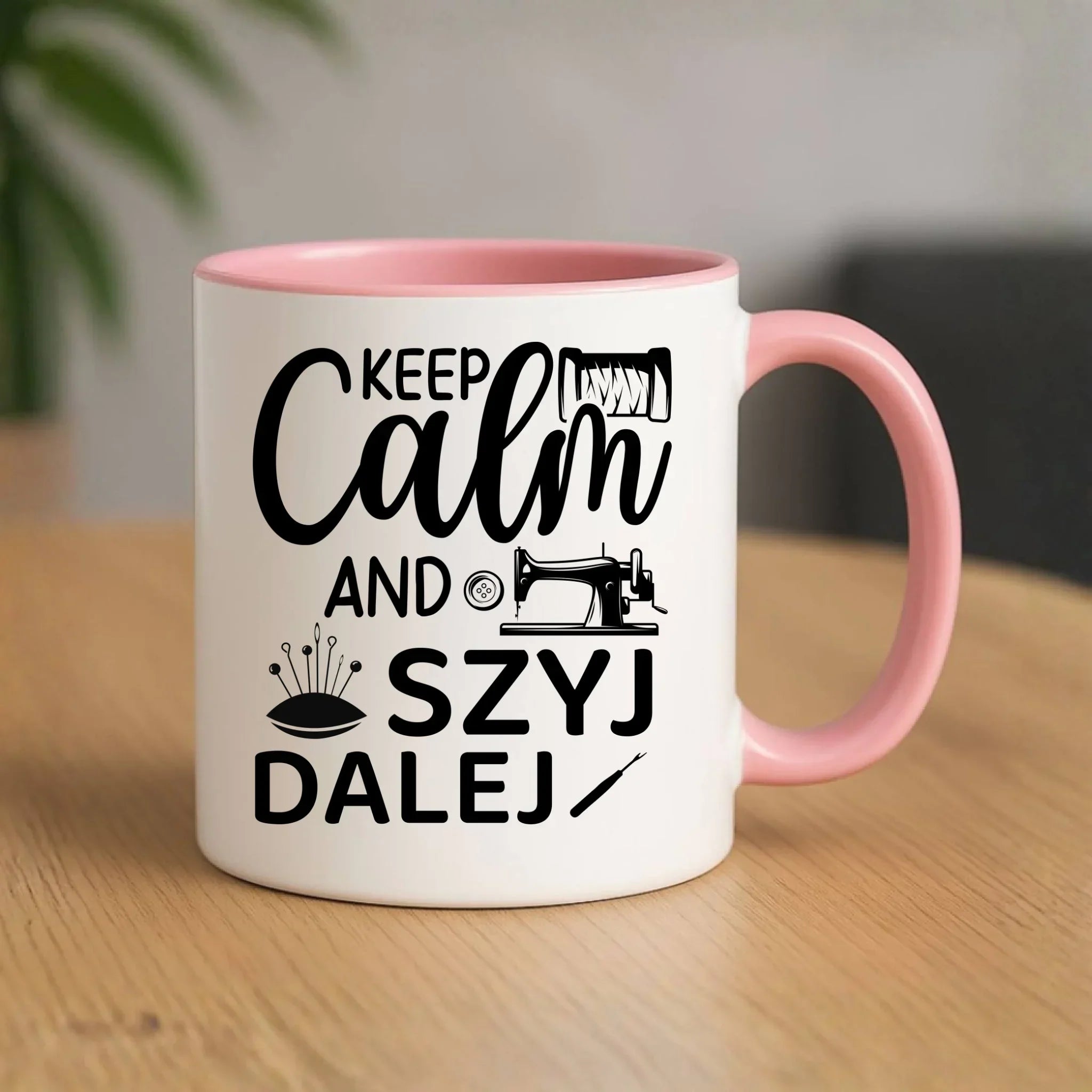 Kubek szyciowy dla krawcowej – KEEP CALM and SZYJ DALEJ HS31 - StoryCups.pl