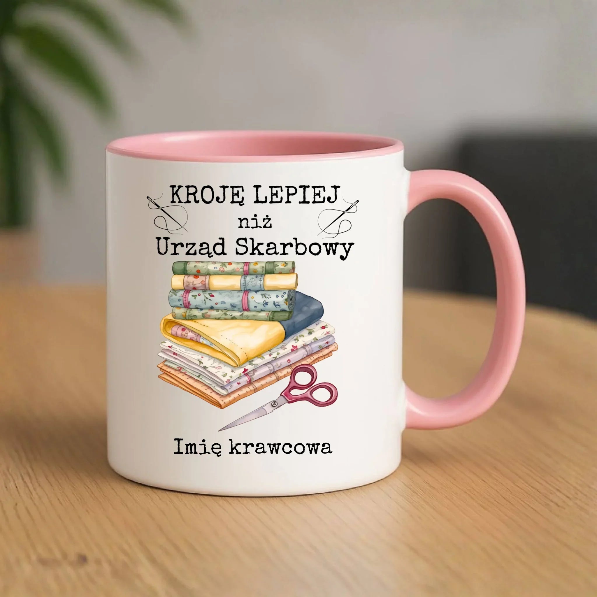 Kubek szyciowy dla krawcowej – Kroję lepiej niż US - personalizowany HS33 - StoryCups.pl