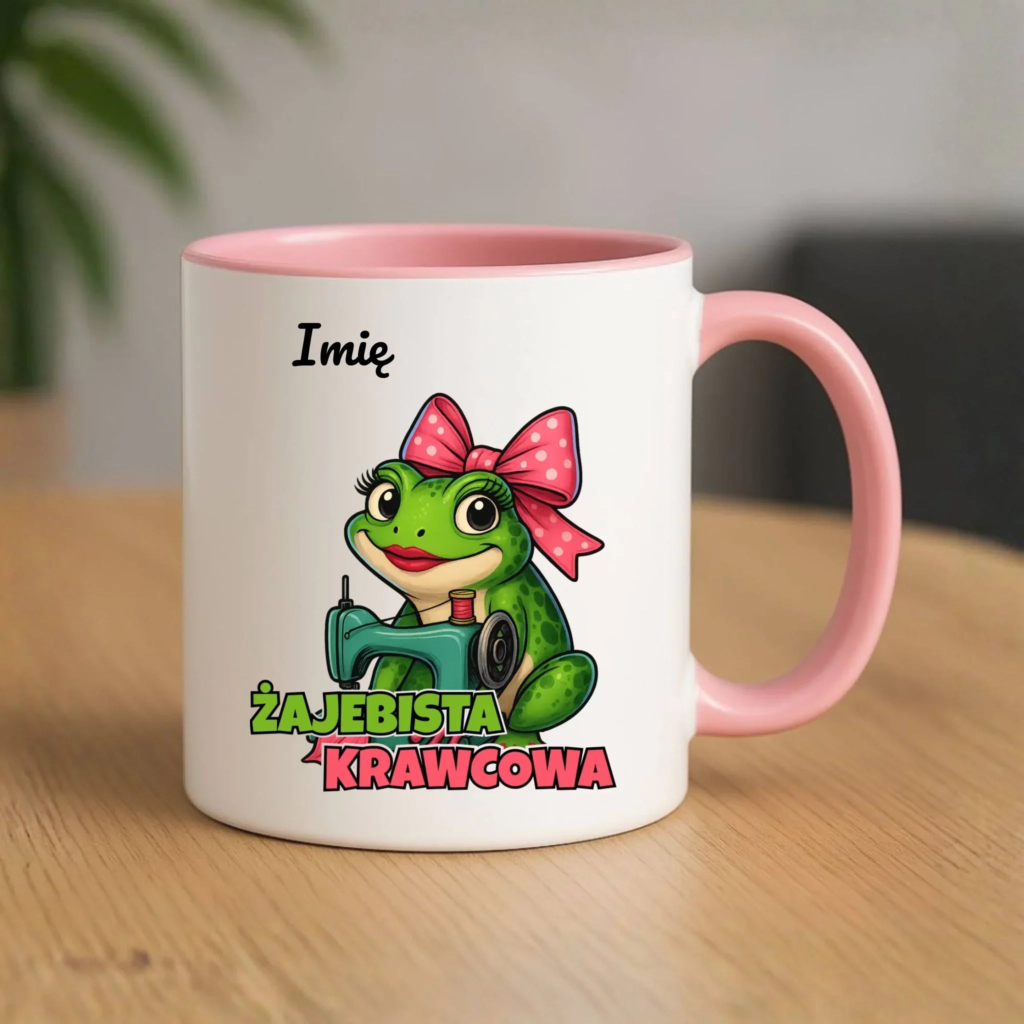 Kubek szyciowy dla krawcowej – Żajebista krawcowa - personalizowany HS32 - StoryCups.pl