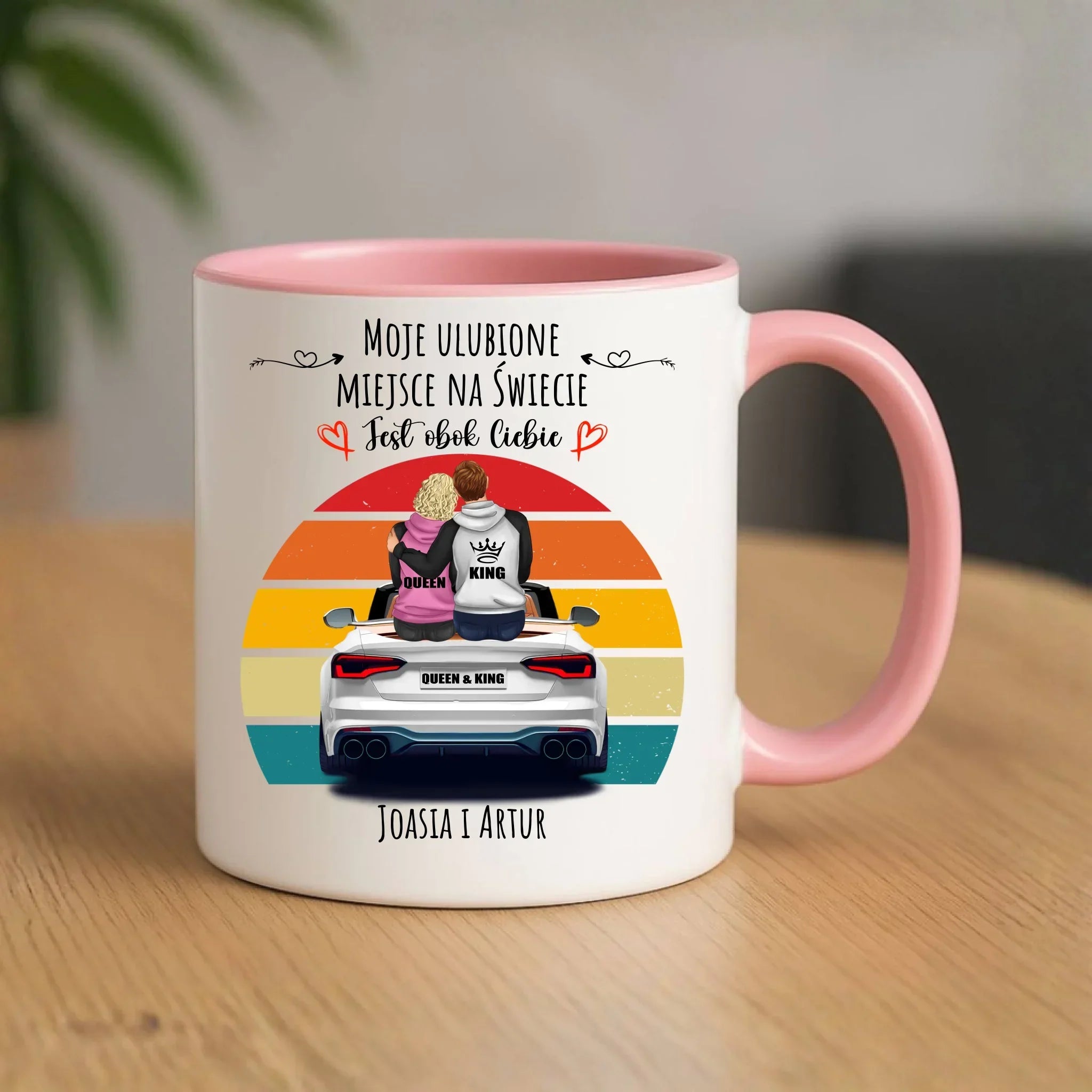 Kubek dla par - Moje ulubione miejsce - personalizowany W06 - StoryCups.pl