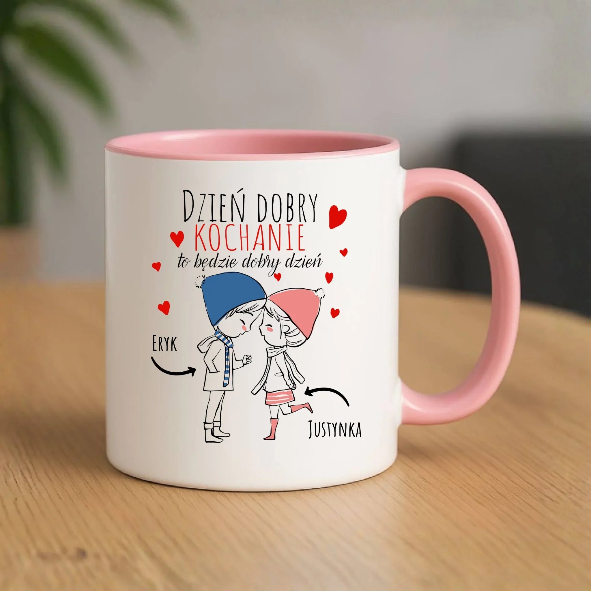 Kubek dla par - Dzień dobry Kochanie - personalizowany W10 - StoryCups.pl