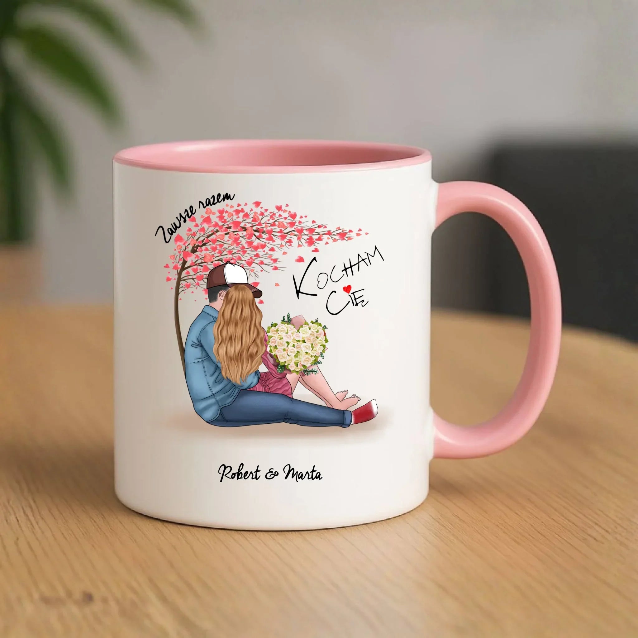 Kubek dla par - Zawsze razem - personalizowany W04 - StoryCups.pl