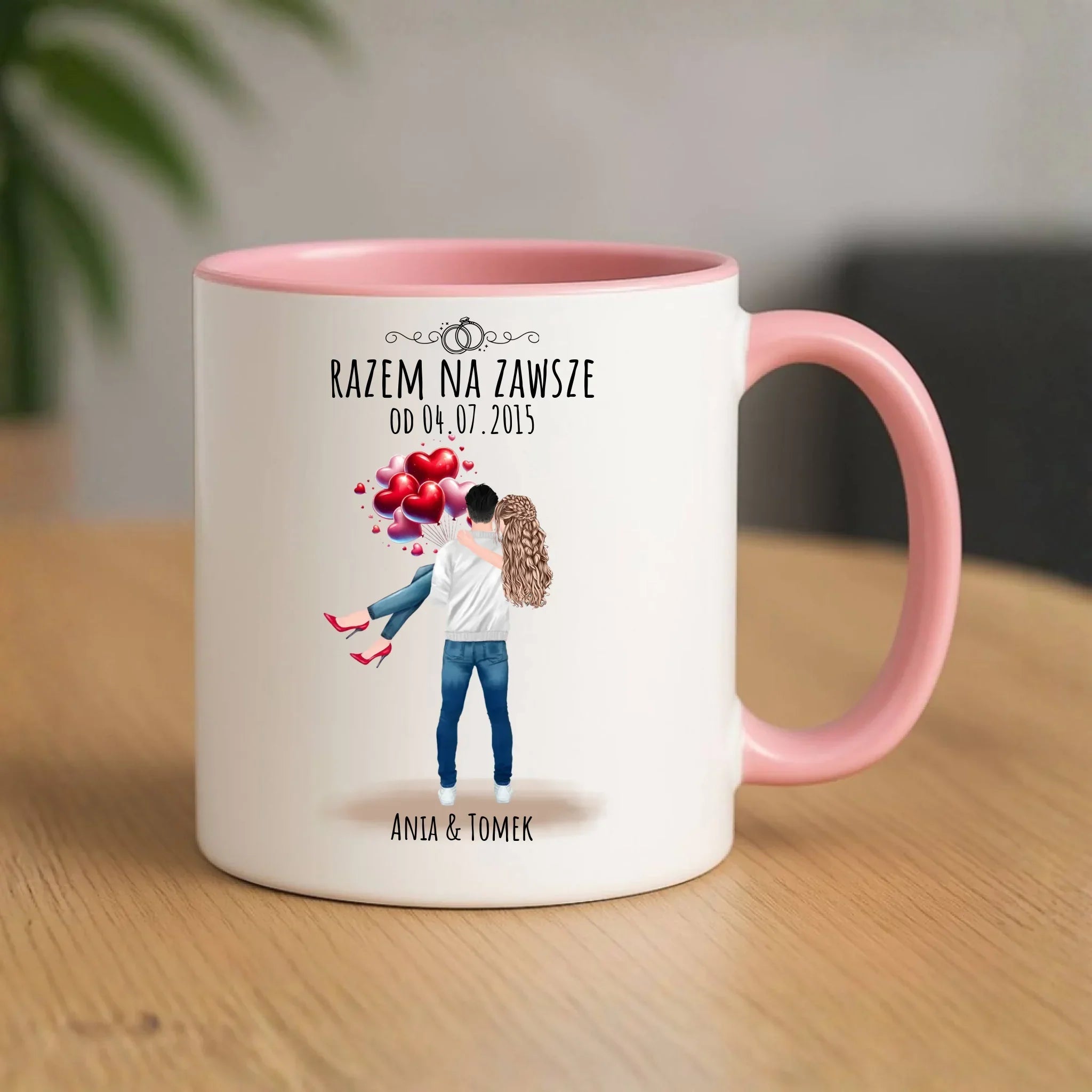 Kubek dla par na rocznicę - Razem na zawsze - personalizowany W14 - StoryCups.pl