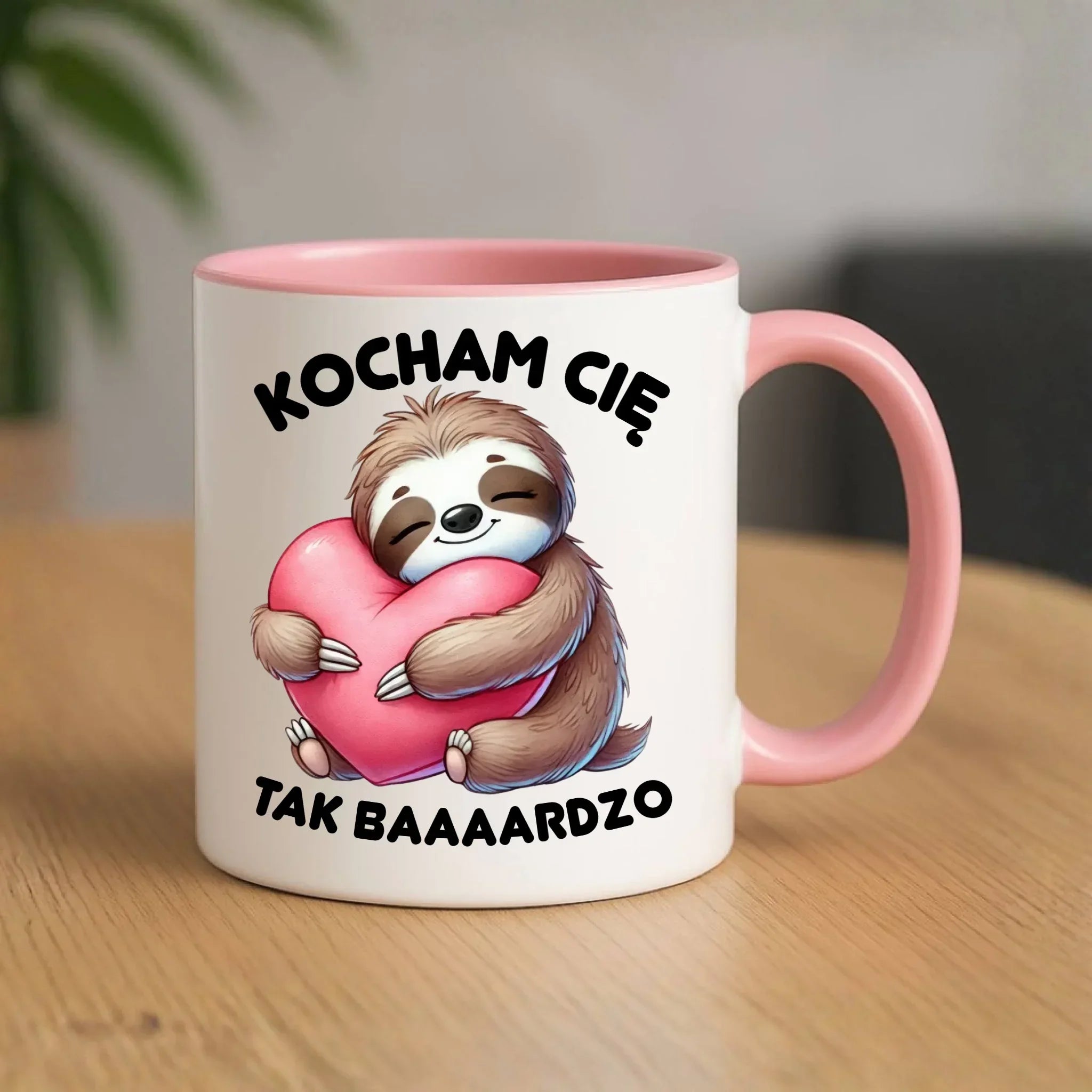 Kubek - Leniwiec Kocham Cię tak baaaardzo W16 - StoryCups.pl