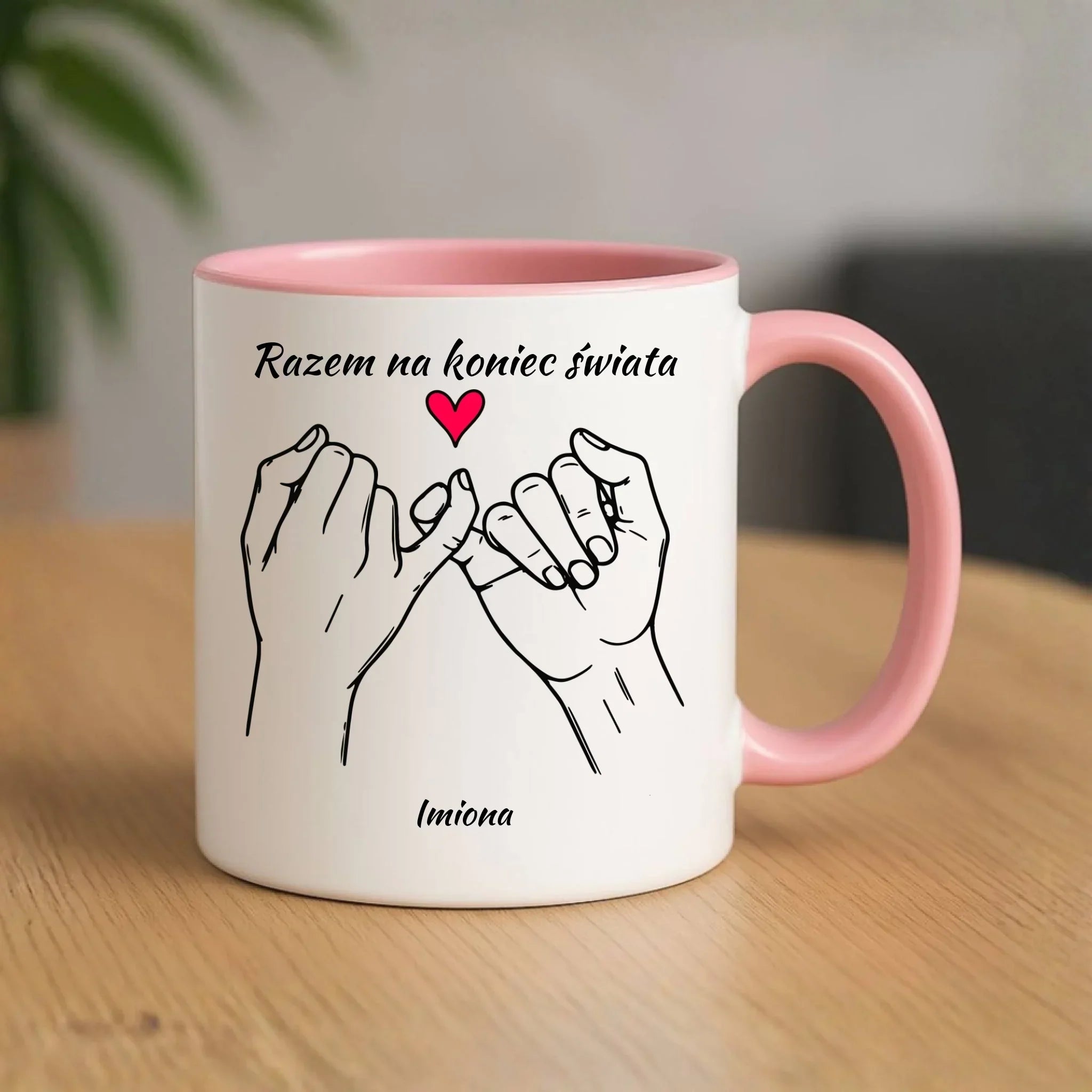Kubek dla par - Razem na koniec świata - personalizowany W60 - StoryCups.pl