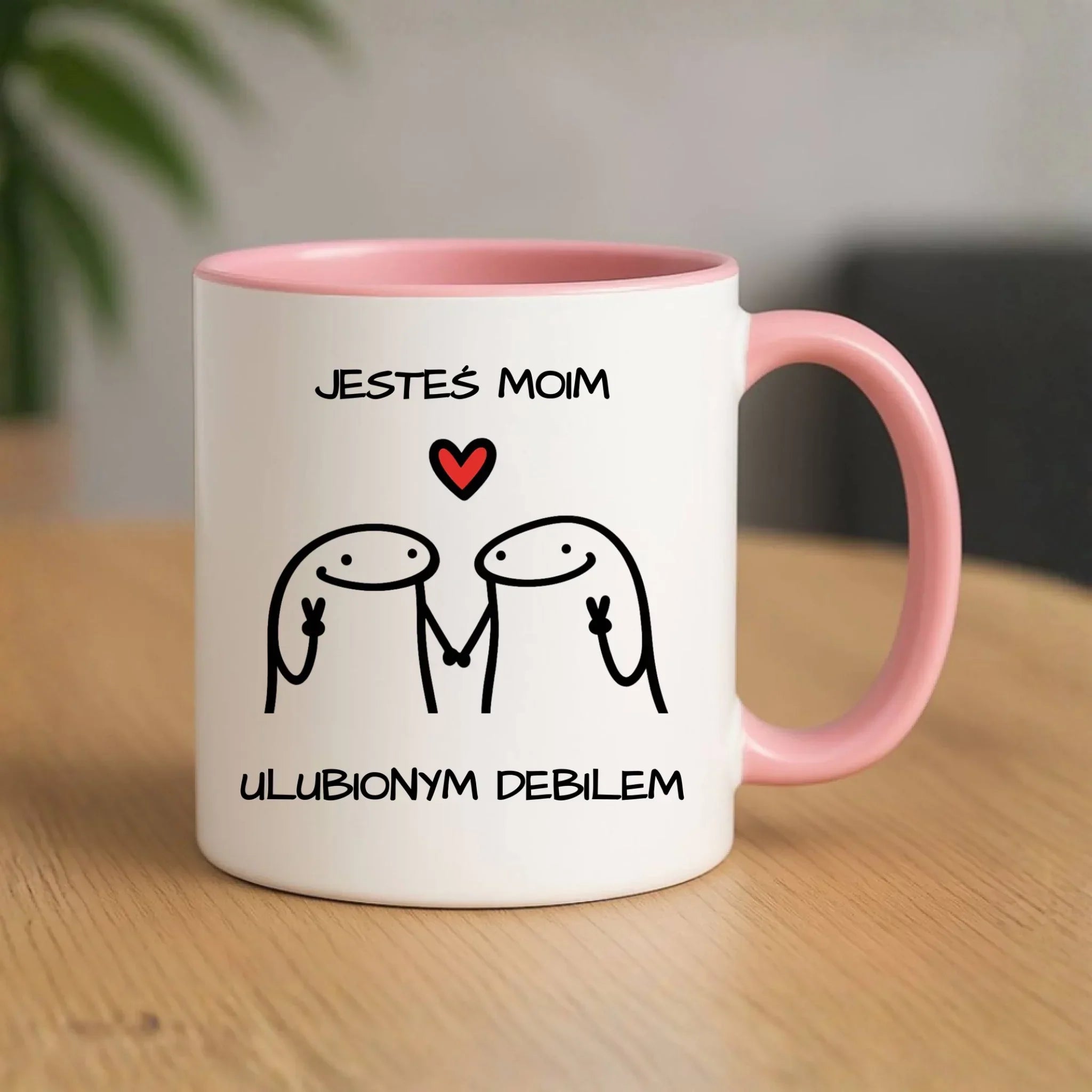 Kubek dla par - Jesteś moim ulubionym debilem W78 - StoryCups.pl
