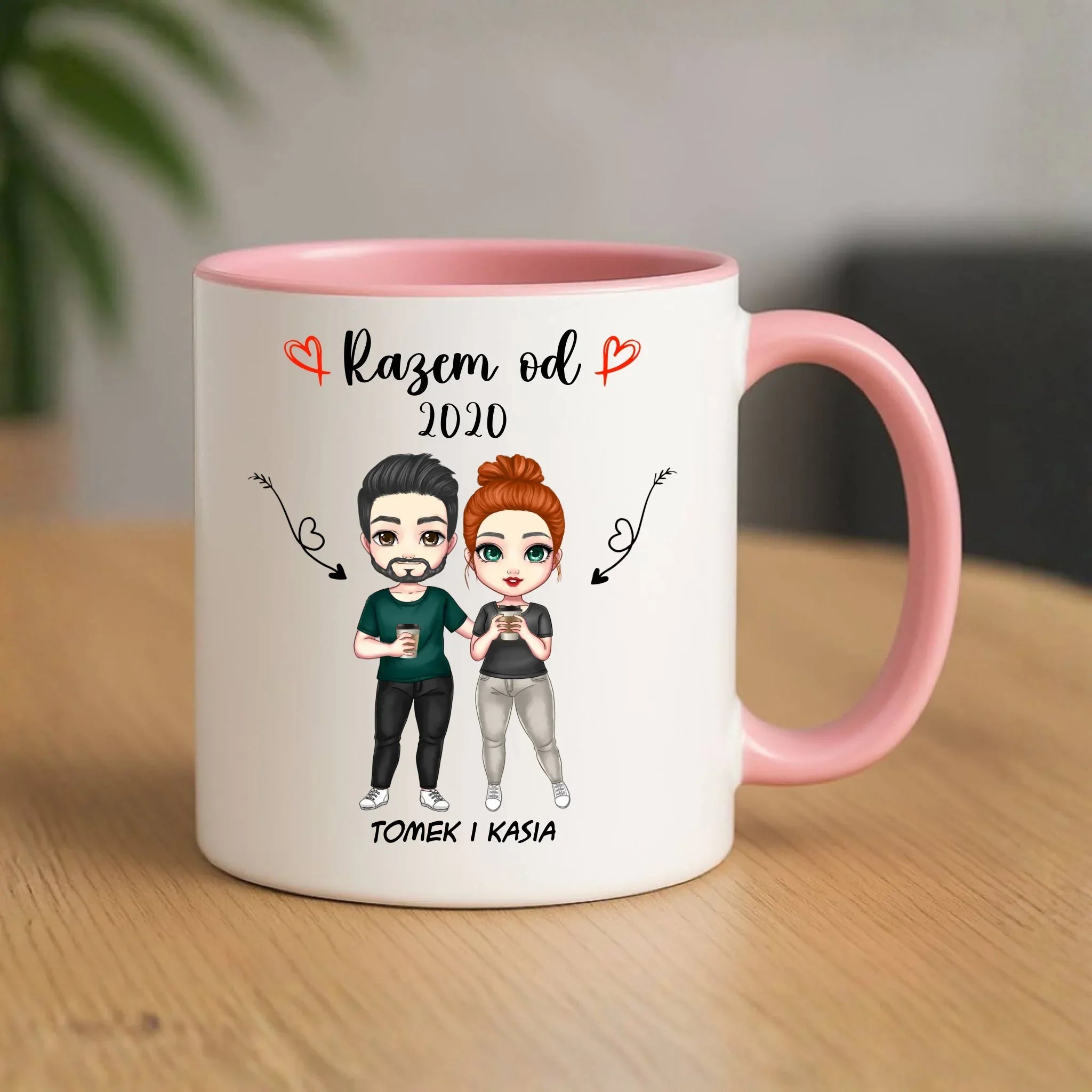 Kubek dla par - Para razem od - personalizowany W01 - StoryCups.pl
