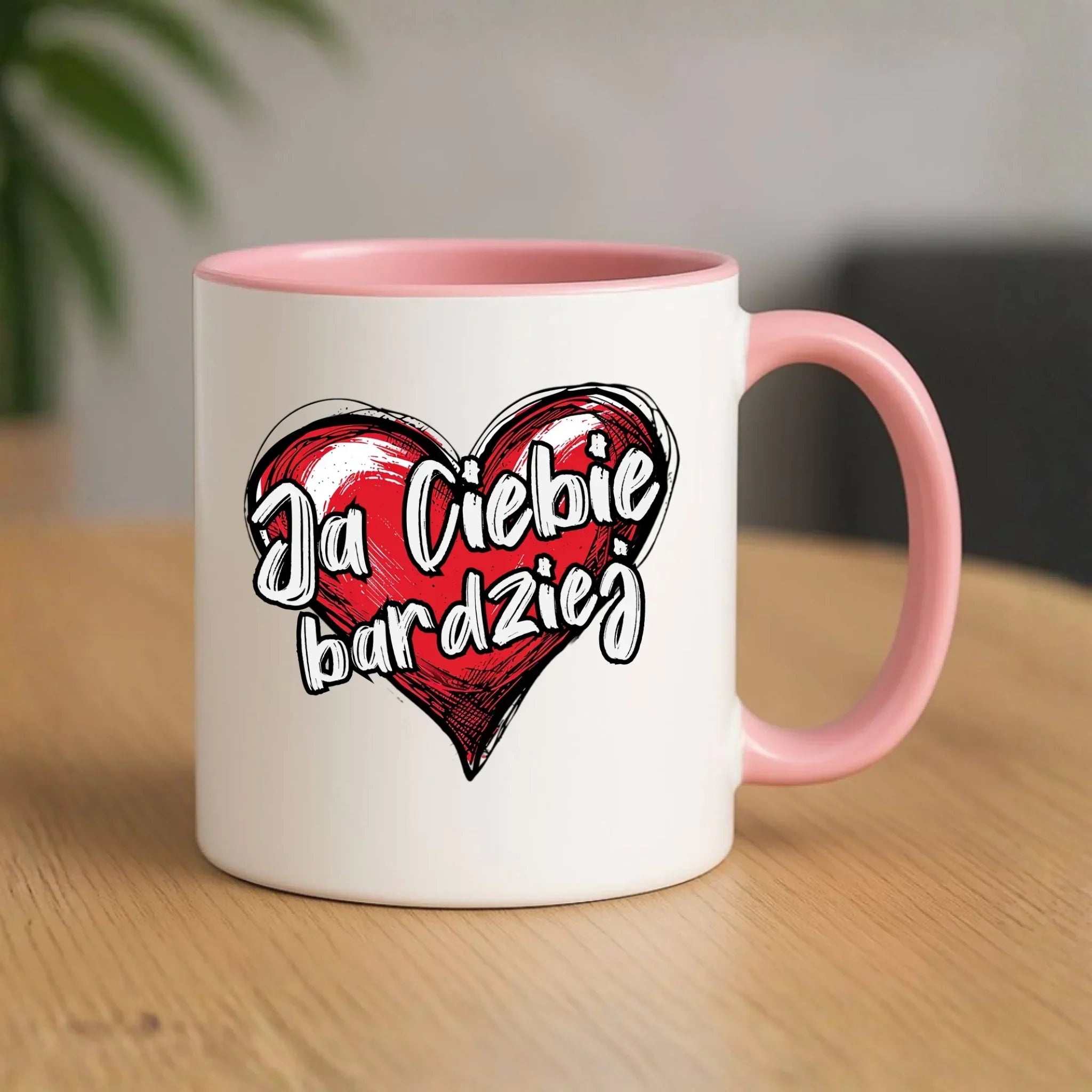 Kubek dla par - Serce Ja Ciebie bardziej W84 - StoryCups.pl