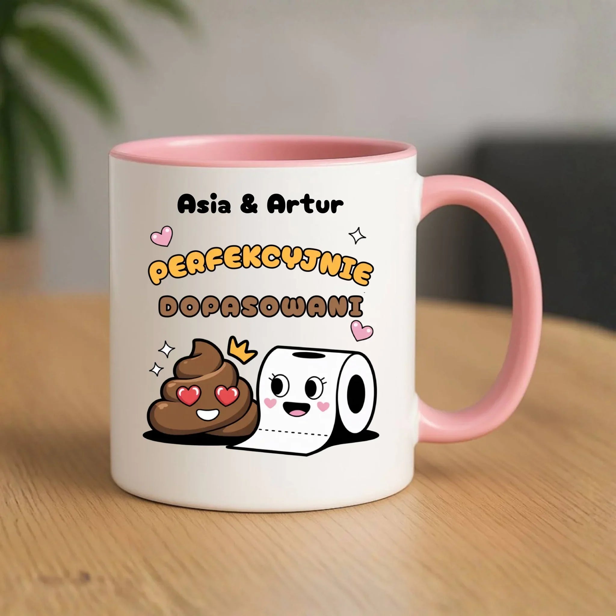 Kubek dla par - Perfekcyjnie dopasowani - personalizowany W81 - StoryCups.pl