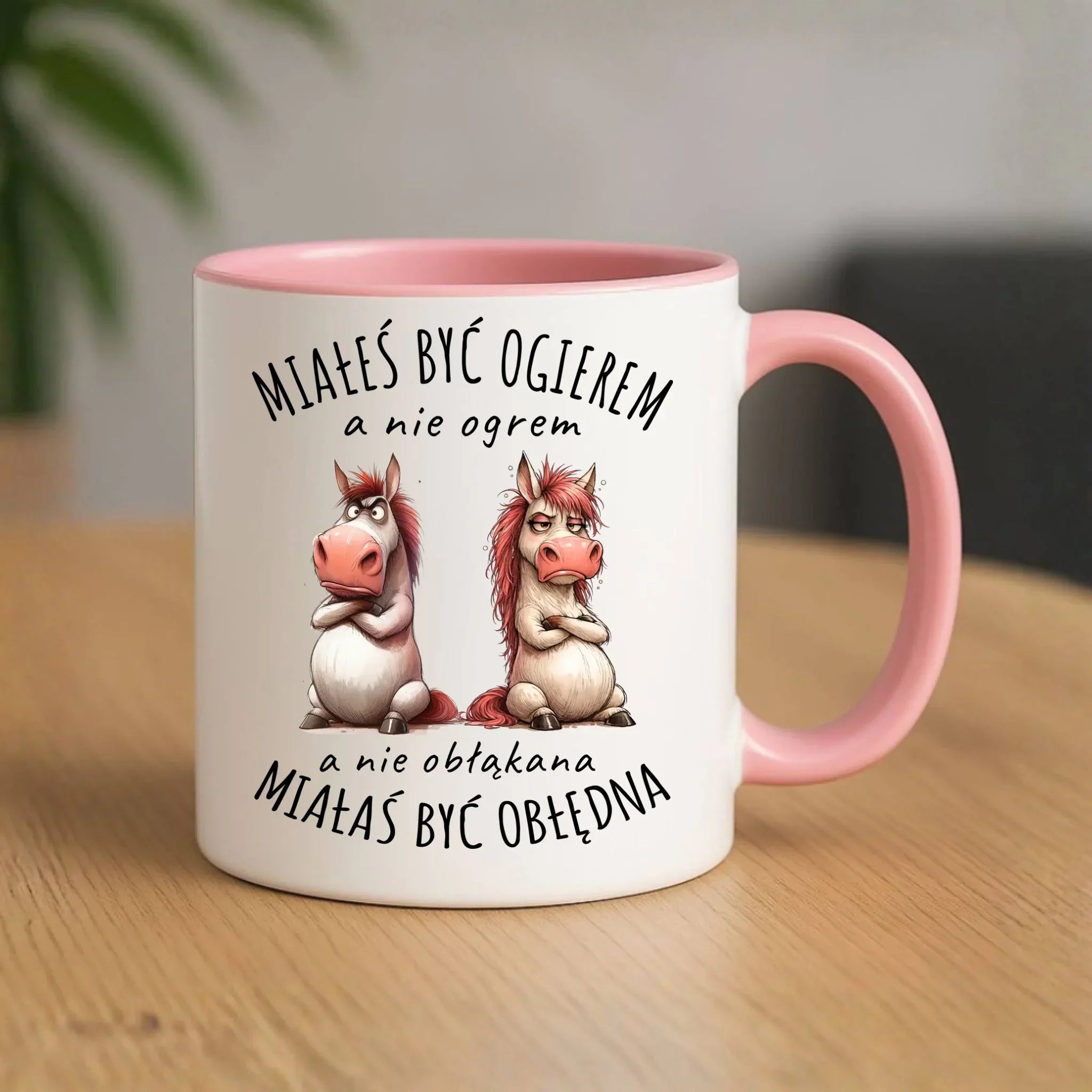 Kubek dla par - Ogier & Obłędna - śmieszny W85 - StoryCups.pl