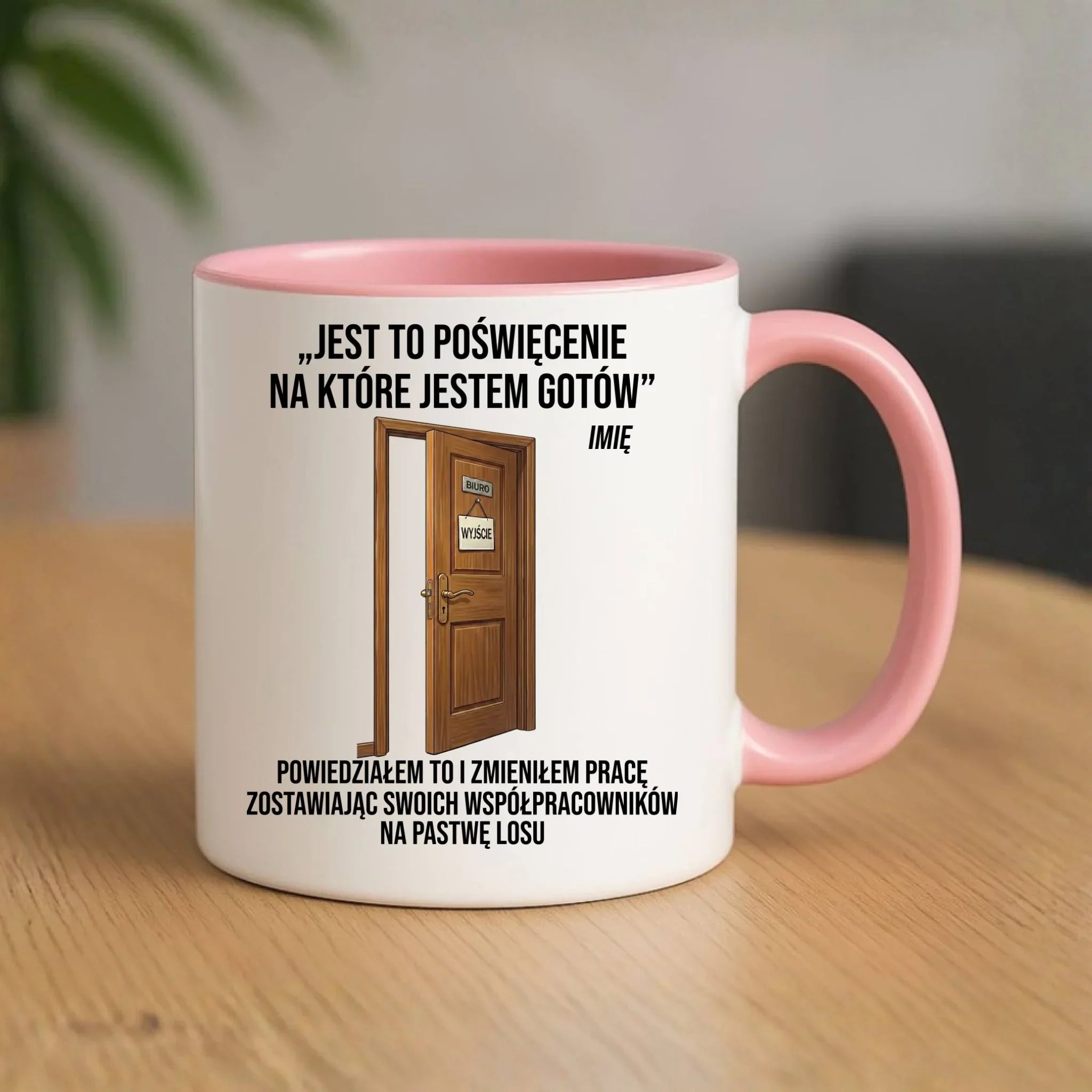 Kubek na odejście z pracy - Poświęcenie, na które jestem gotów - personalizowany OP02 - StoryCups.pl