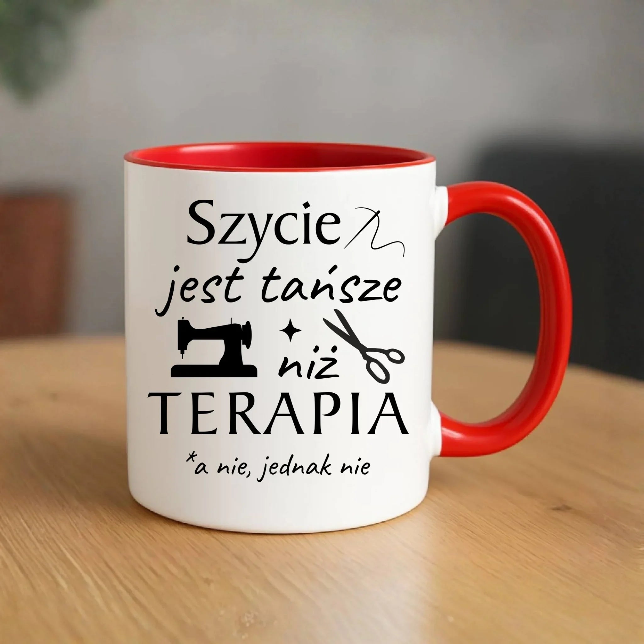 Kubek szyciowy dla krawcowej – Szycie tańsze niż terapia HS04 - StoryCups.pl