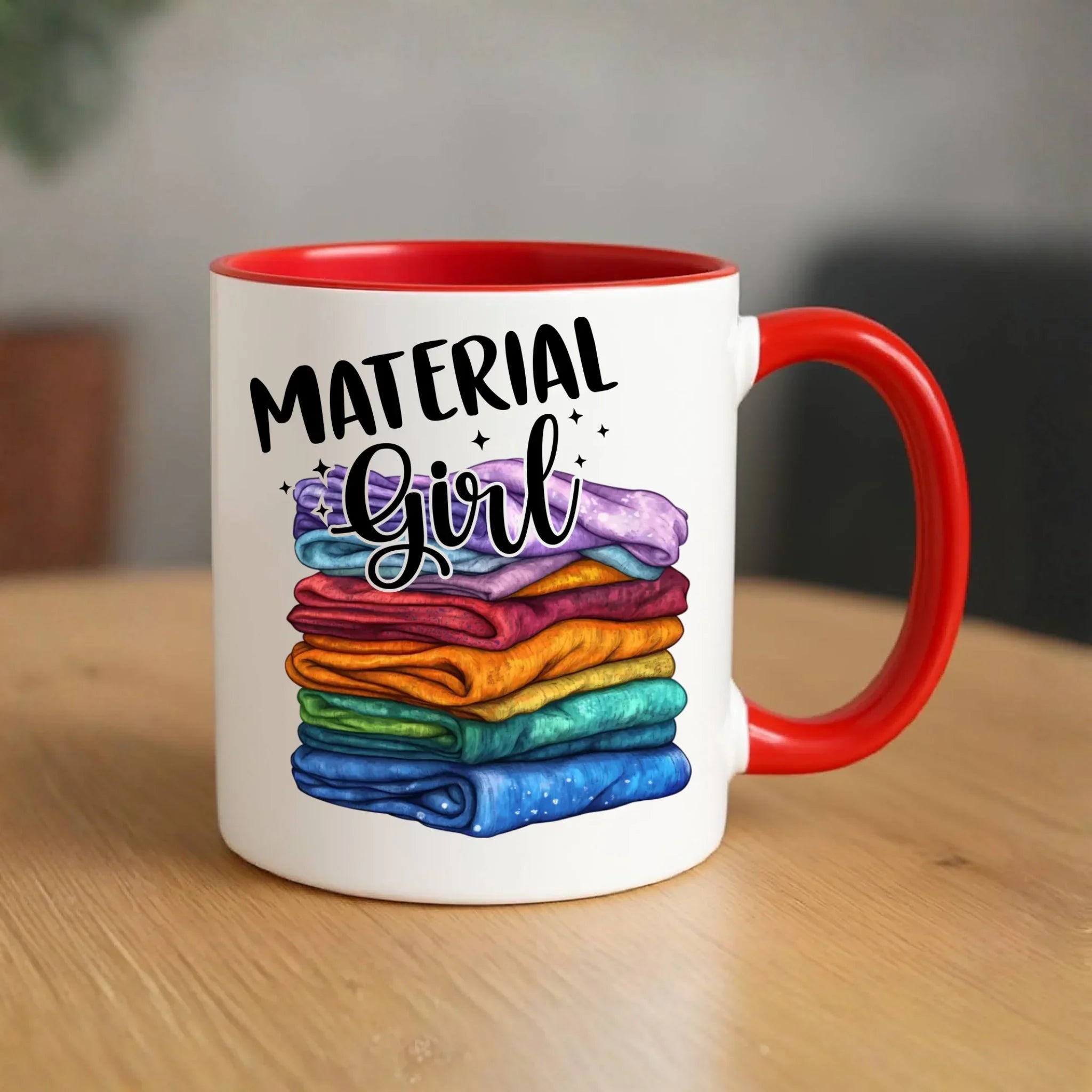 Kubek szyciowy - prezent dla krawcowej - Material Girl HS02 - StoryCups.pl