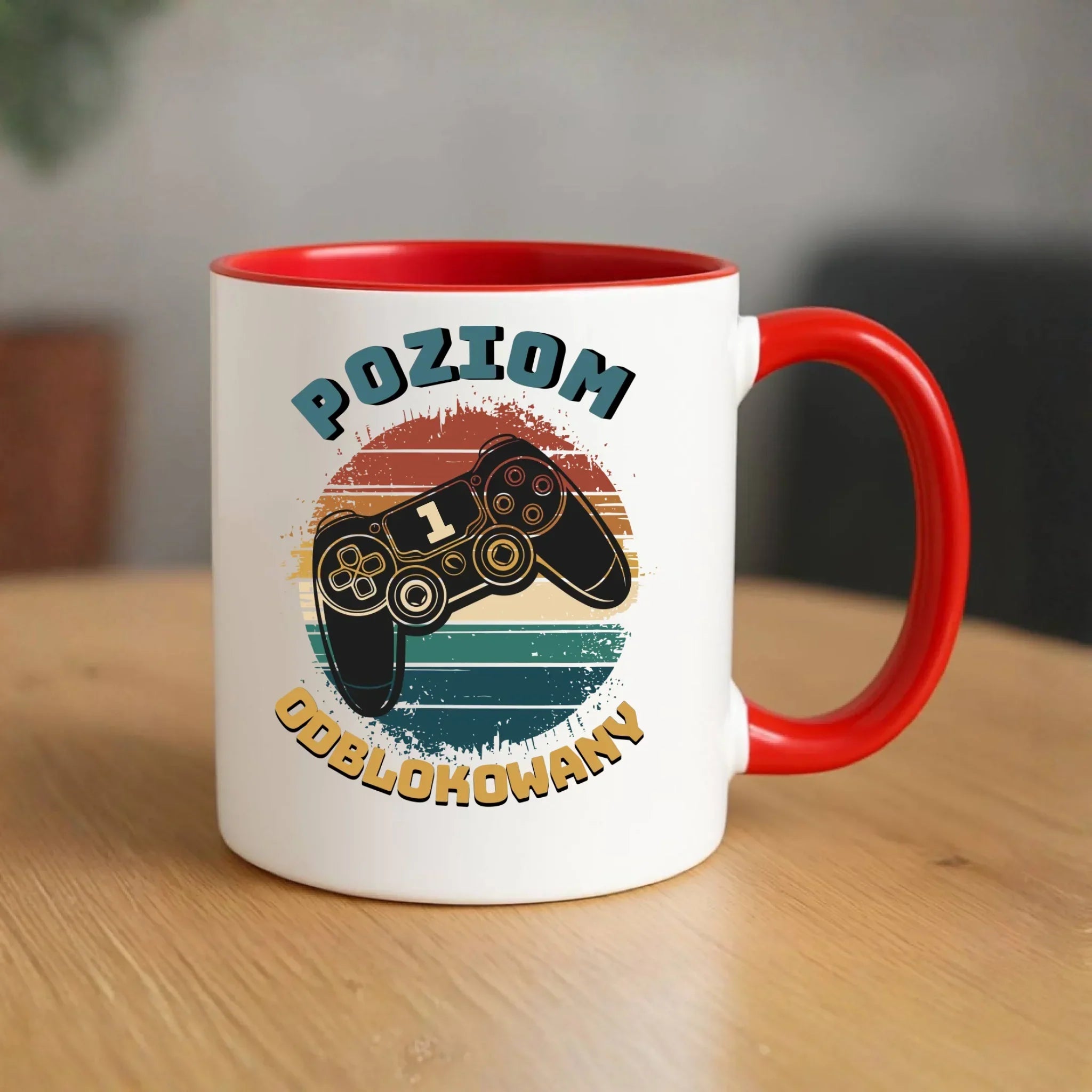 Kubek szkolny - Poziom odblokowany - gamer do szkoły - personalizowany SZ01 - StoryCups.pl