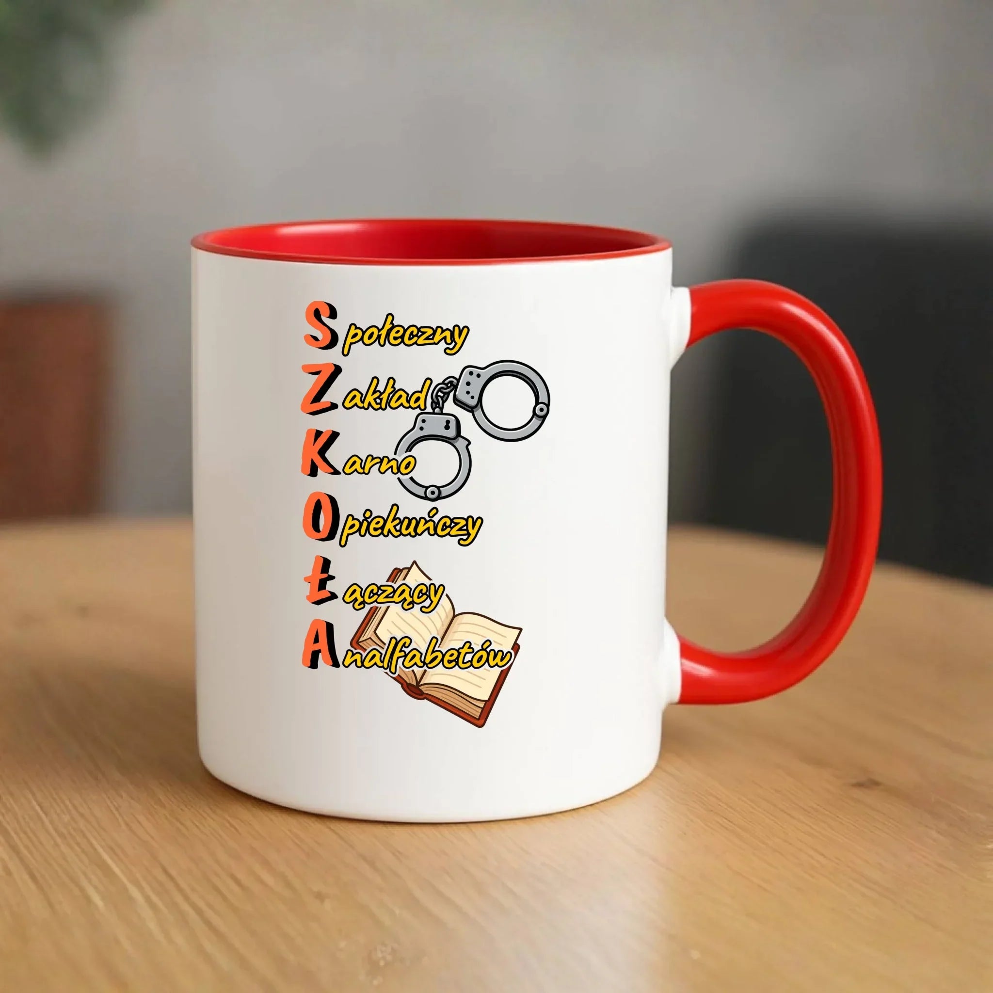 Kubek do szkoły - S.Z.K.O.Ł.A. Zakład Karno Opiekuńczy SZ17 - StoryCups.pl