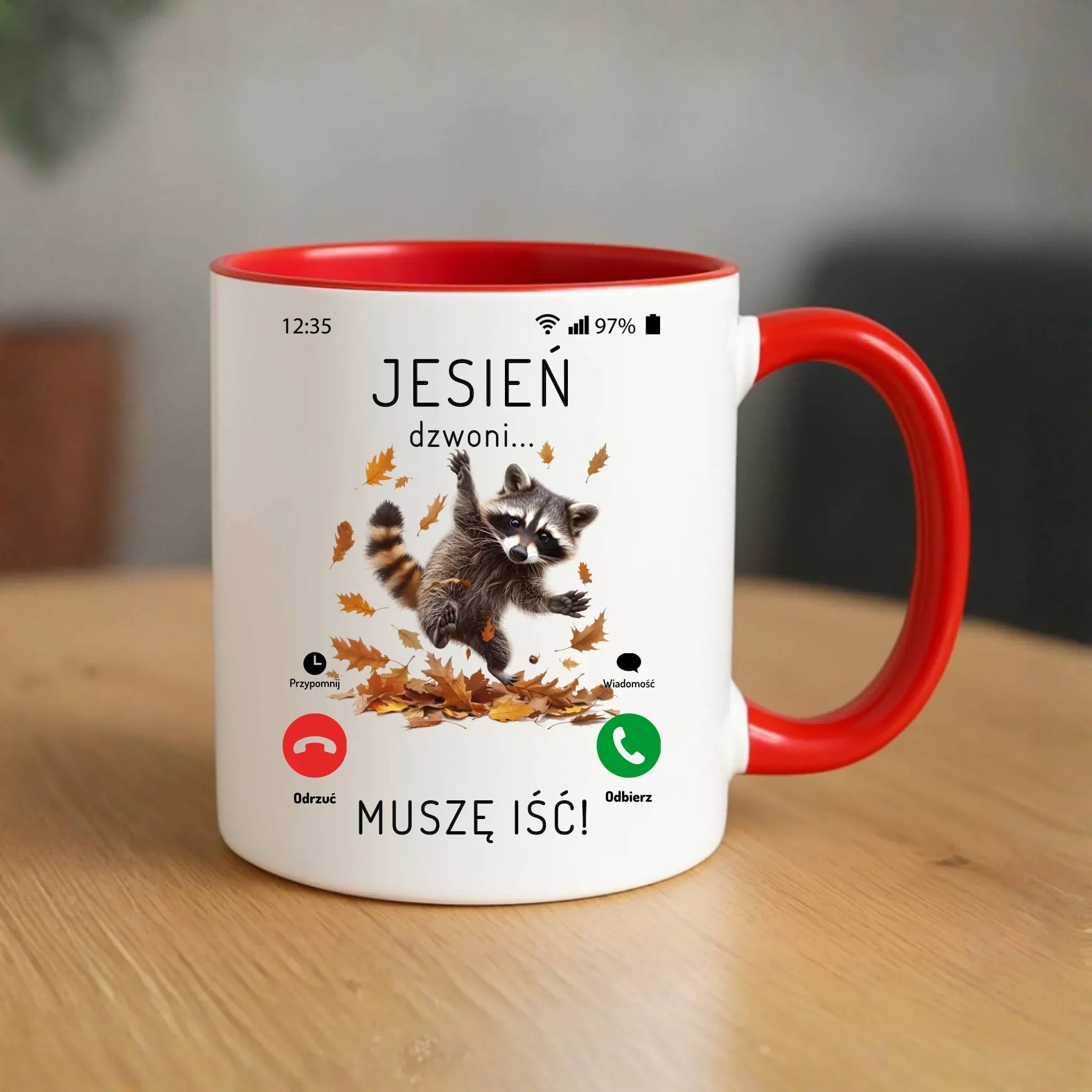 Kubek jesienny - Jesień dzwoni muszę iść JS18 - StoryCups.pl