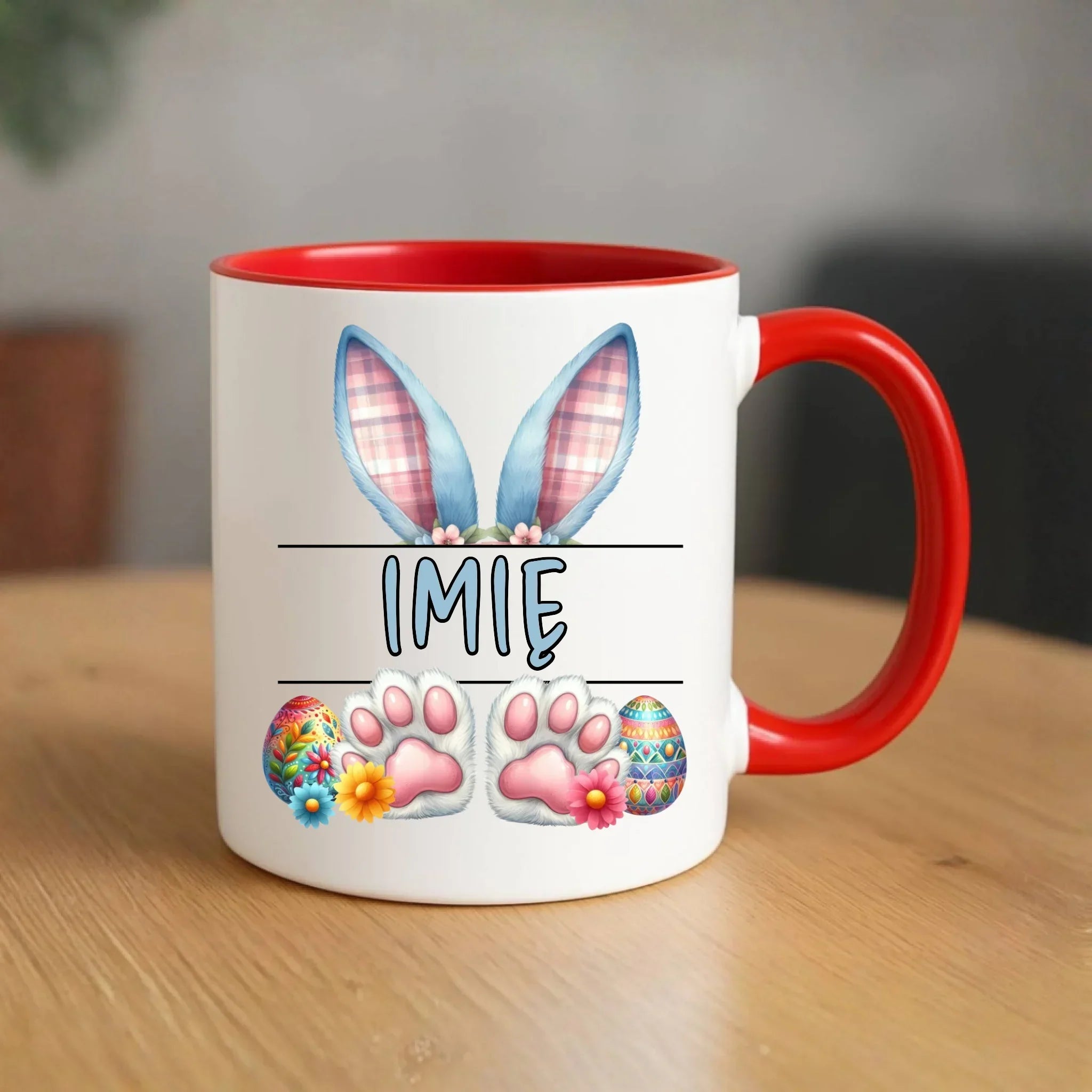 Kubek wielkanocny dla chłopca - Zajączek - personalizowany WN11 - StoryCups.pl