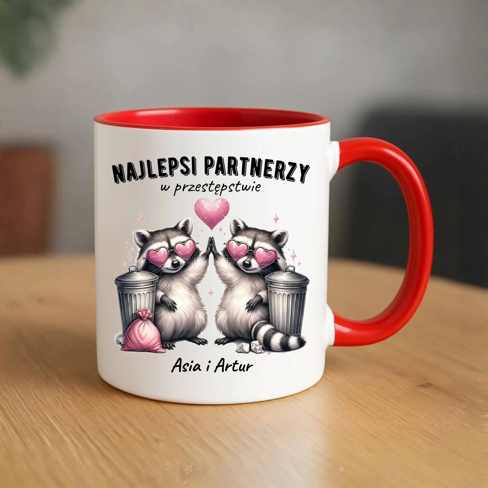 Kubek dla par - Najlepsi partnerzy w przestępstwie - personalizowany W27 - StoryCups.pl