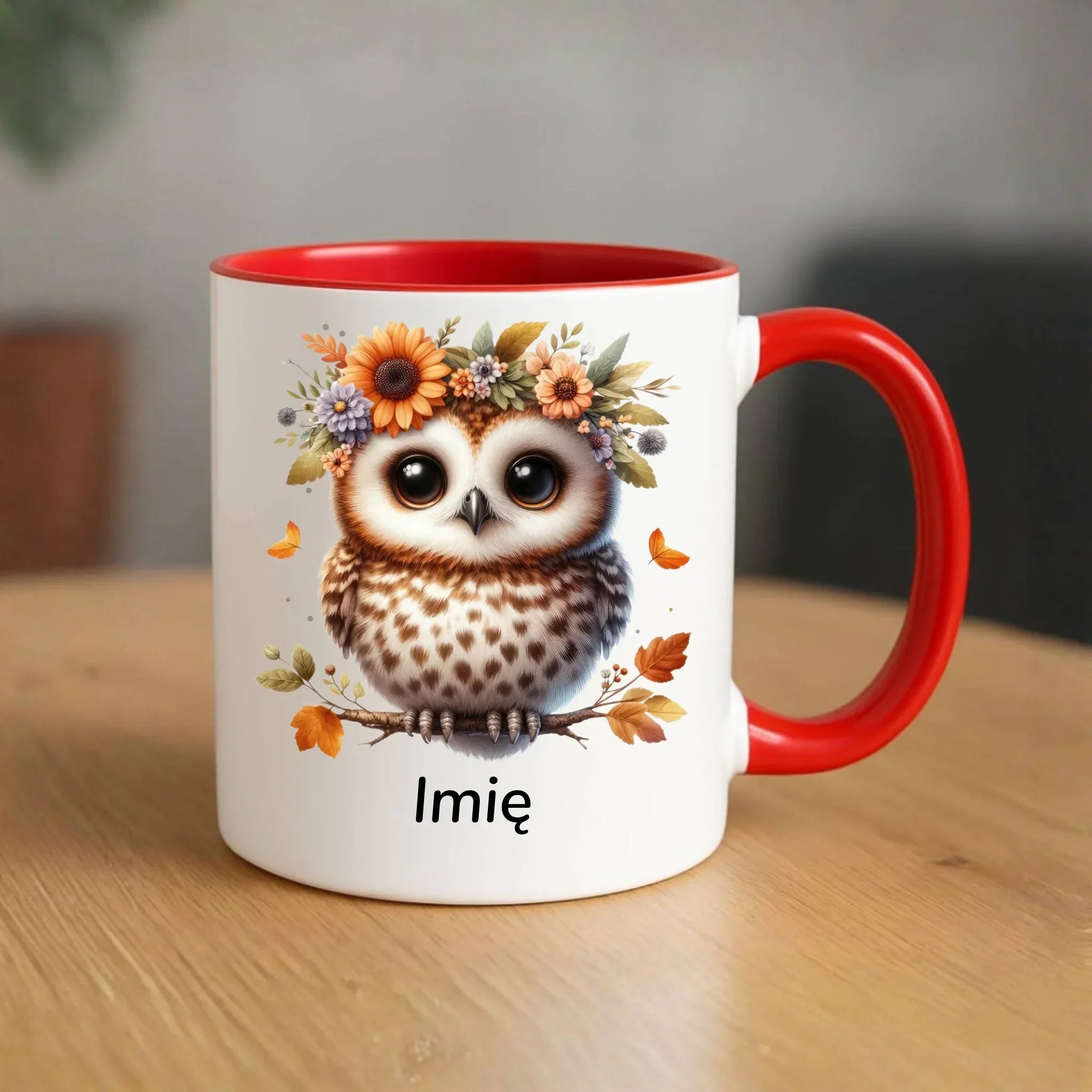 Kubek jesienny - Sowa w kwiatach JS32 - StoryCups.pl