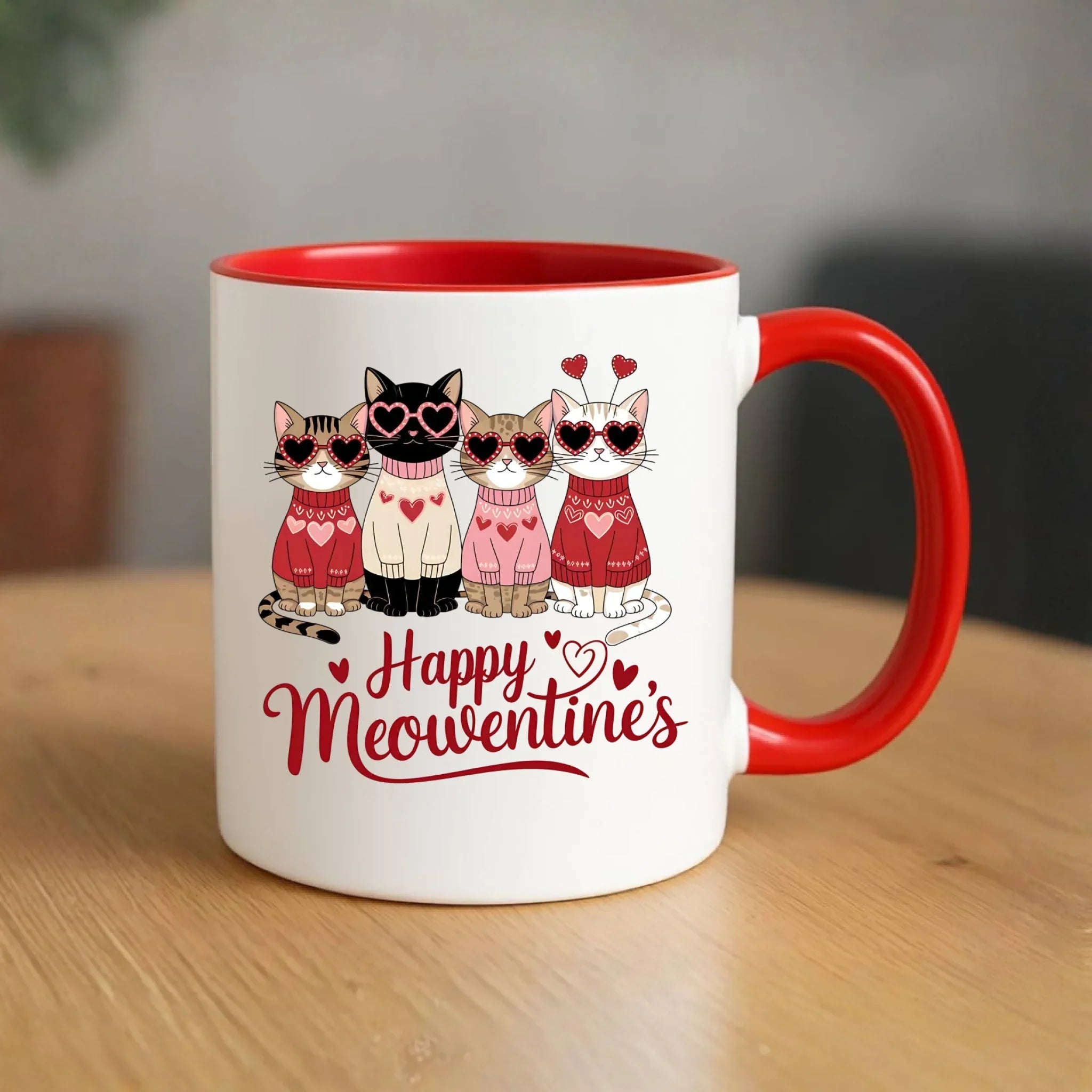 Kubek na Walentynki dla kociary - Happy Meowentine's W25 - StoryCups.pl