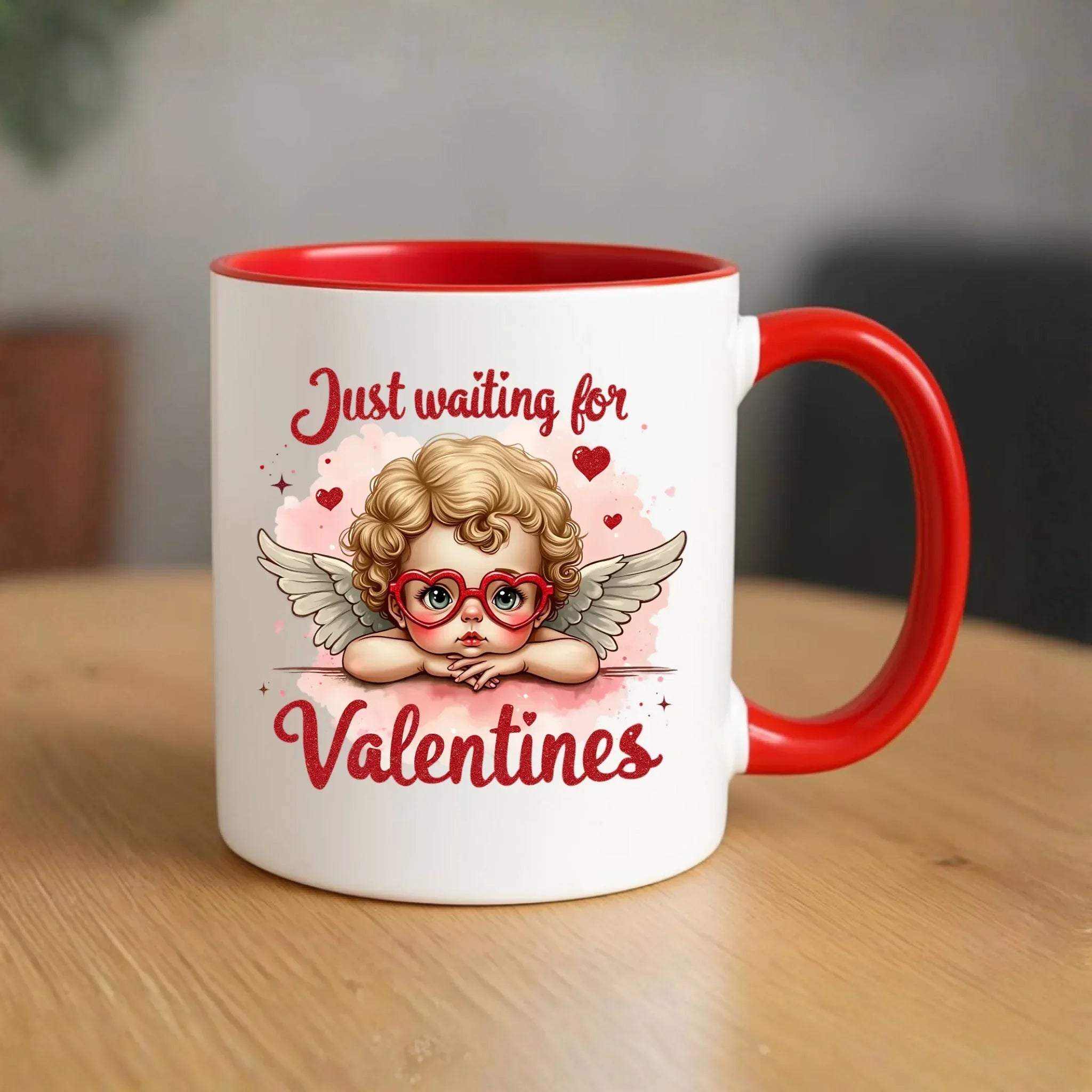 Kubek na Walentynki - Just waiting for Valentines W24 - StoryCups.pl