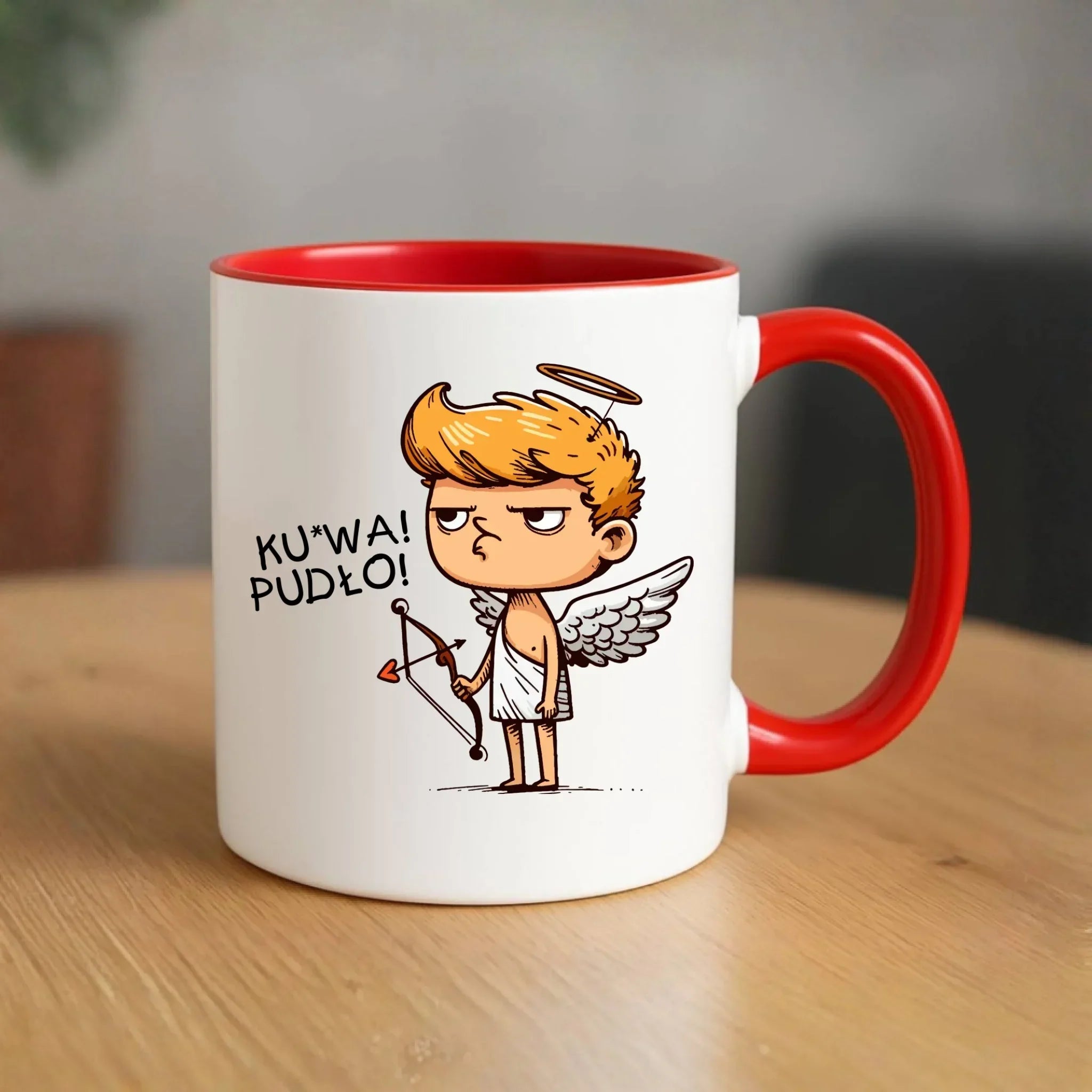 Kubek - Aniołek z łukiem ku*wa pudło - bez cenzury W56 - StoryCups.pl