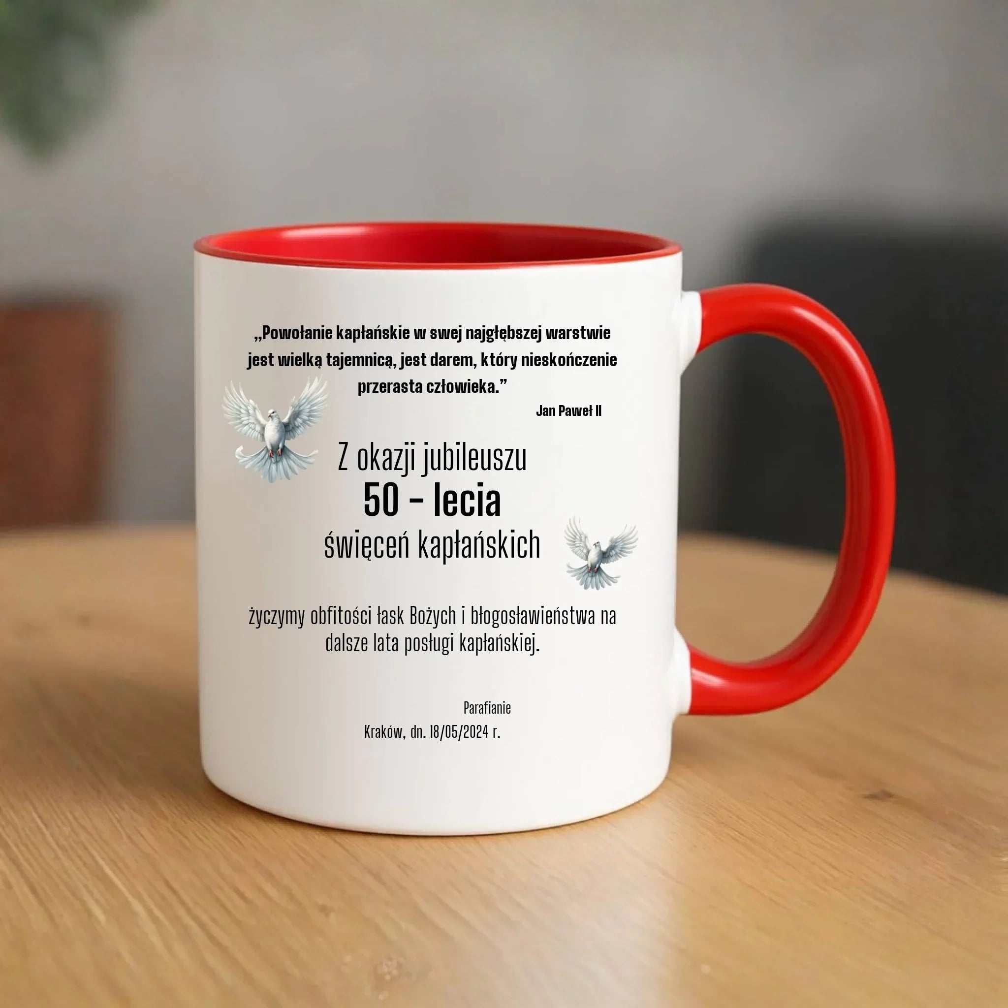 Kubek - Prezent dla księdza na jubileusz kapłaństwa - personalizowany DU04 - StoryCups.pl