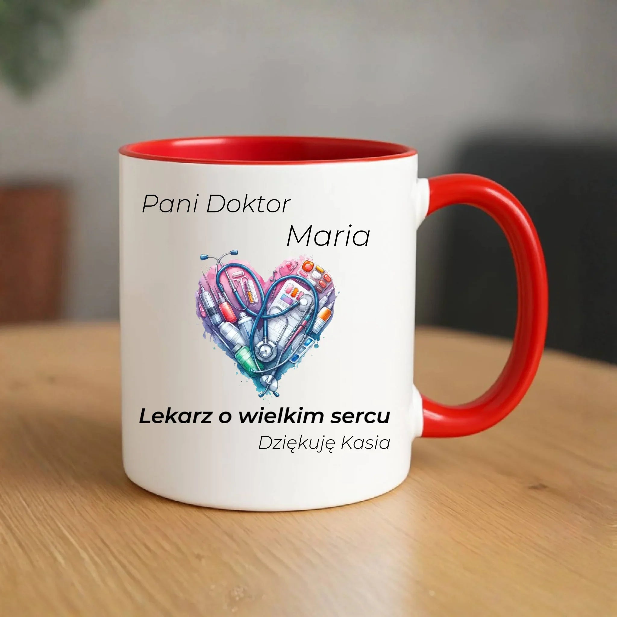 Kubek dla lekarza - Prezent dla kardiologa - personalizowany L01 - StoryCups.pl