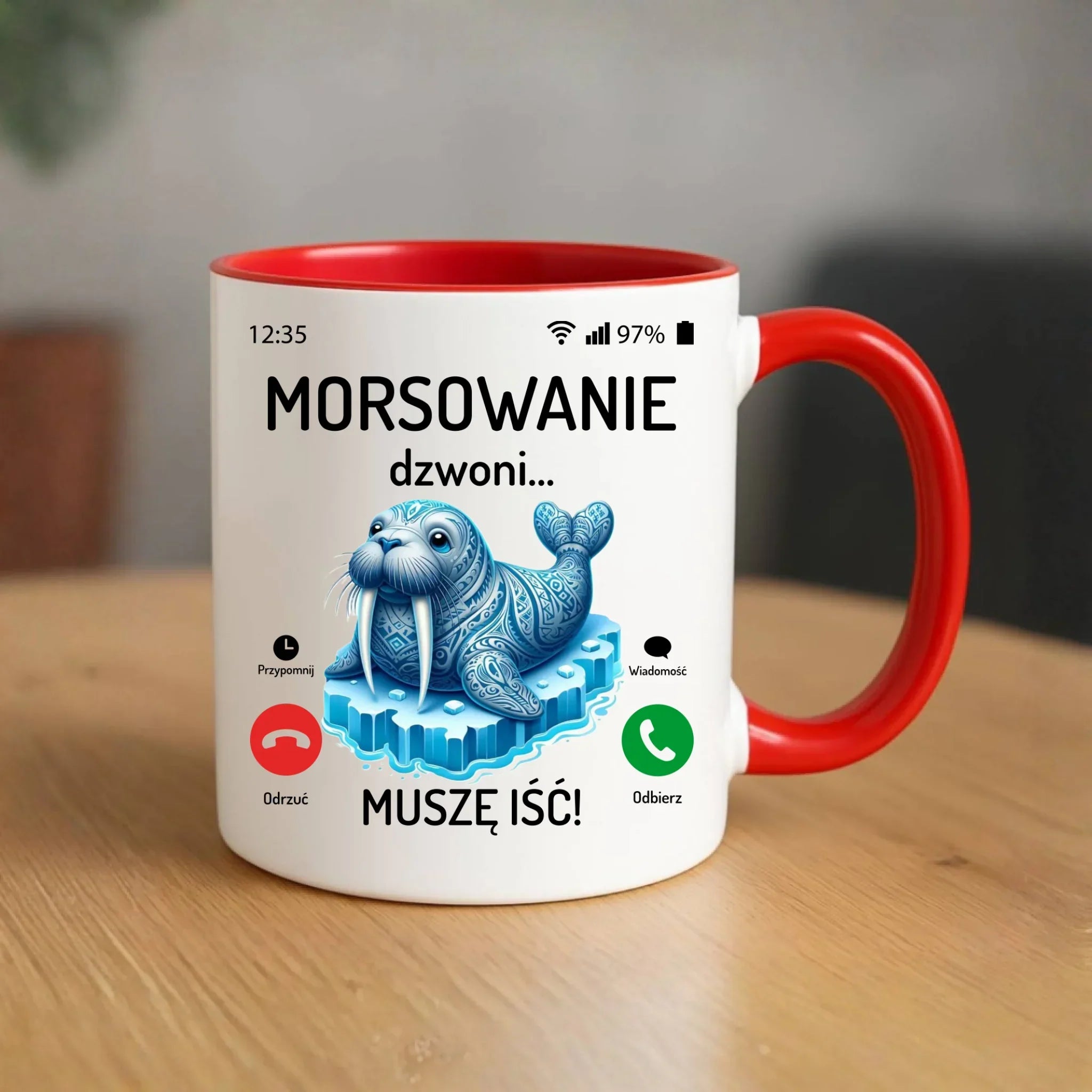 Kubek - prezent dla morsa - Morsowanie dzwoni muszę iść - Mors HM04 - StoryCups.pl