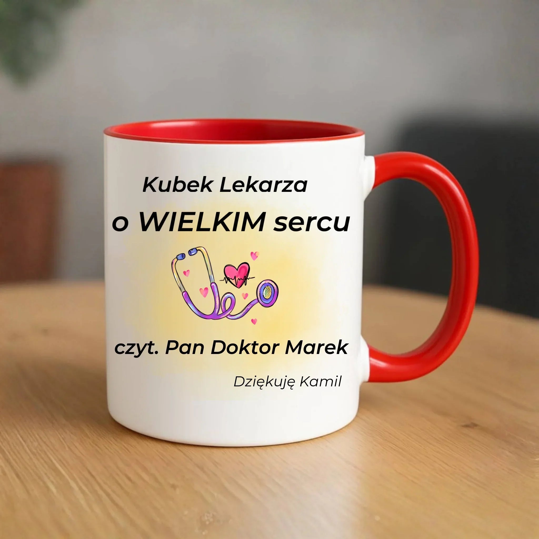 Kubek dla lekarza - Prezent na podziękowanie - personalizowany L03 - StoryCups.pl