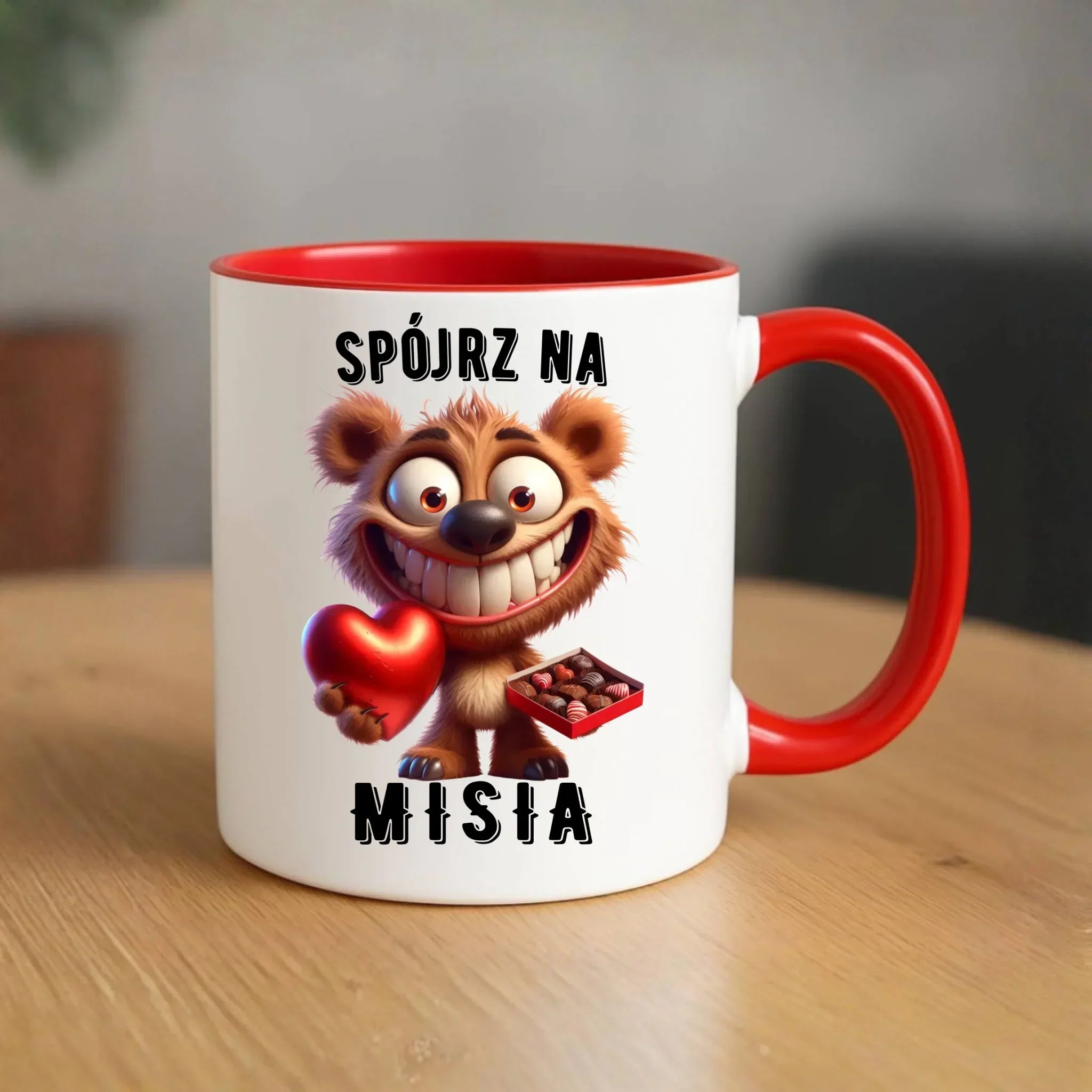 Kubek na Walentynki - Spójrz na Misia W31 - StoryCups.pl