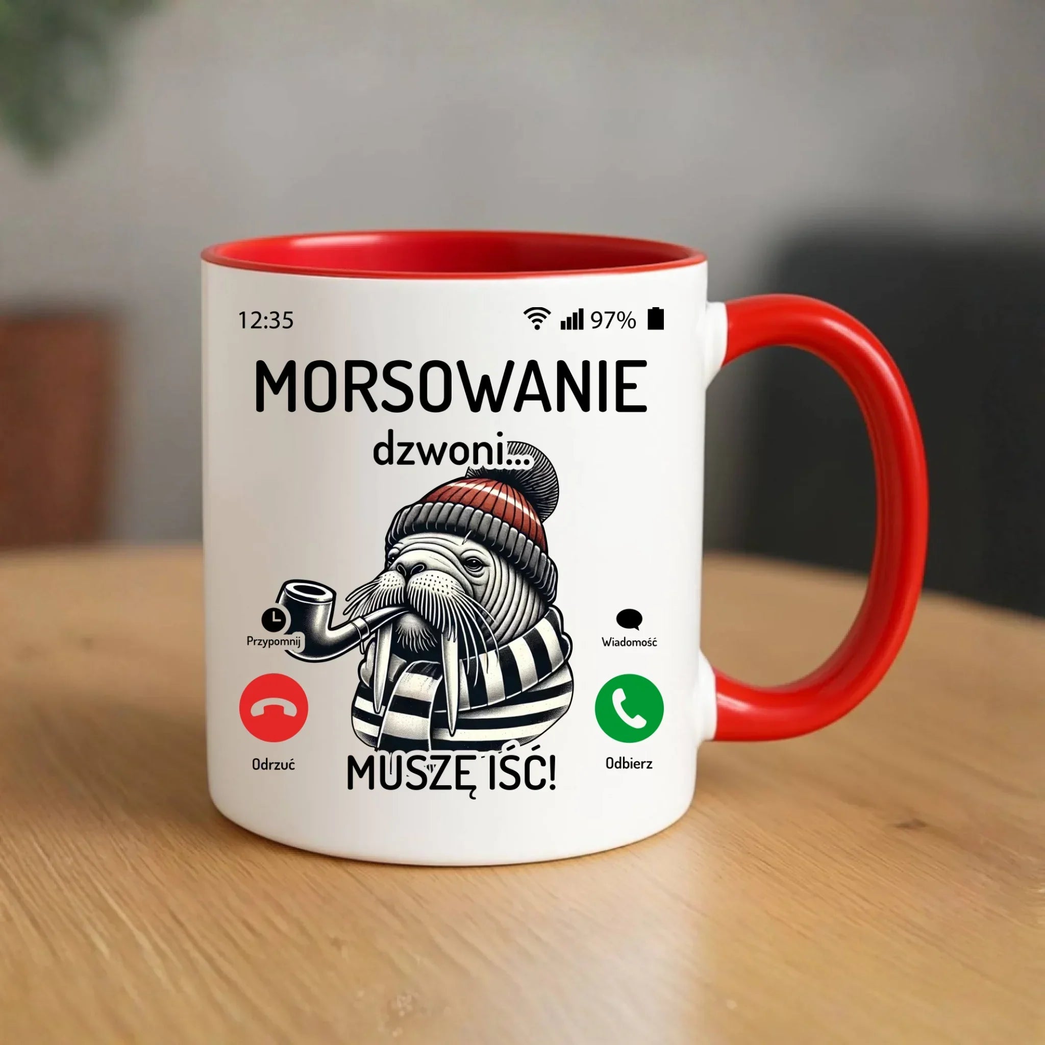 Kubek - prezent dla morsa - Morsowanie dzwoni muszę iść - Mors HM19 - StoryCups.pl