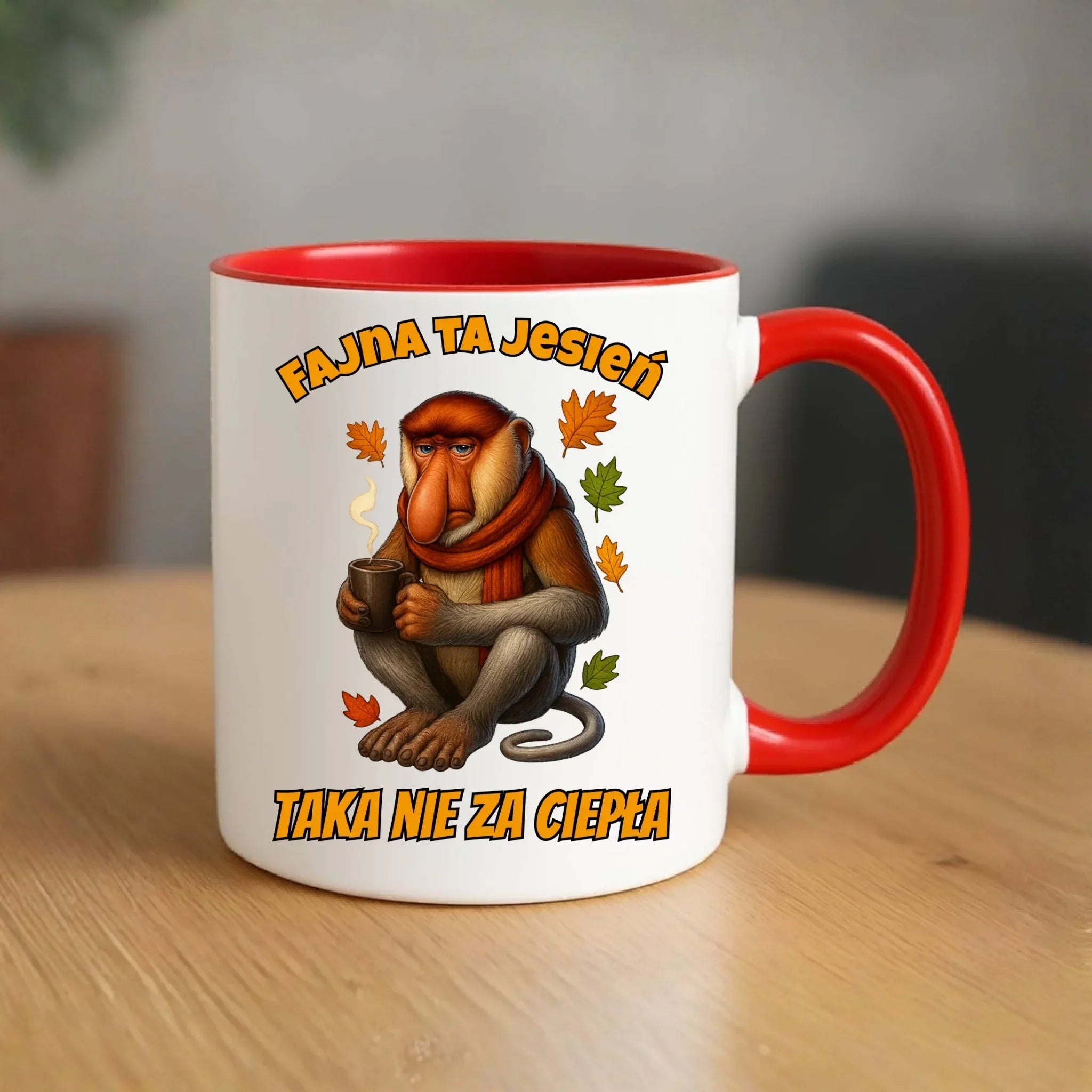 Kubek jesienny - Janusz Nosacz - Fajna ta jesień, taka nie za ciepła JS21 - StoryCups.pl
