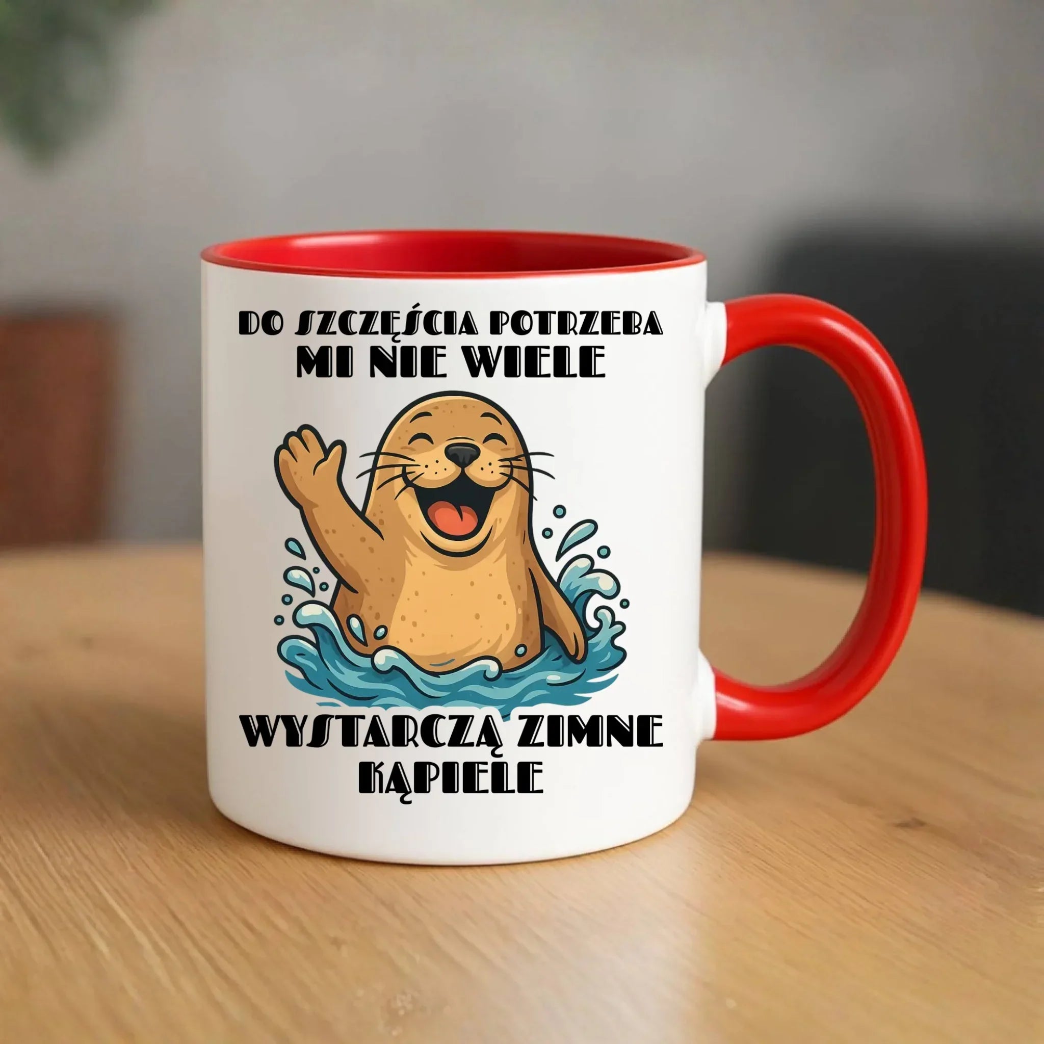 Kubek - prezent dla morsa - Do szczęścia potrzeba mi nie wiele HM06 - StoryCups.pl
