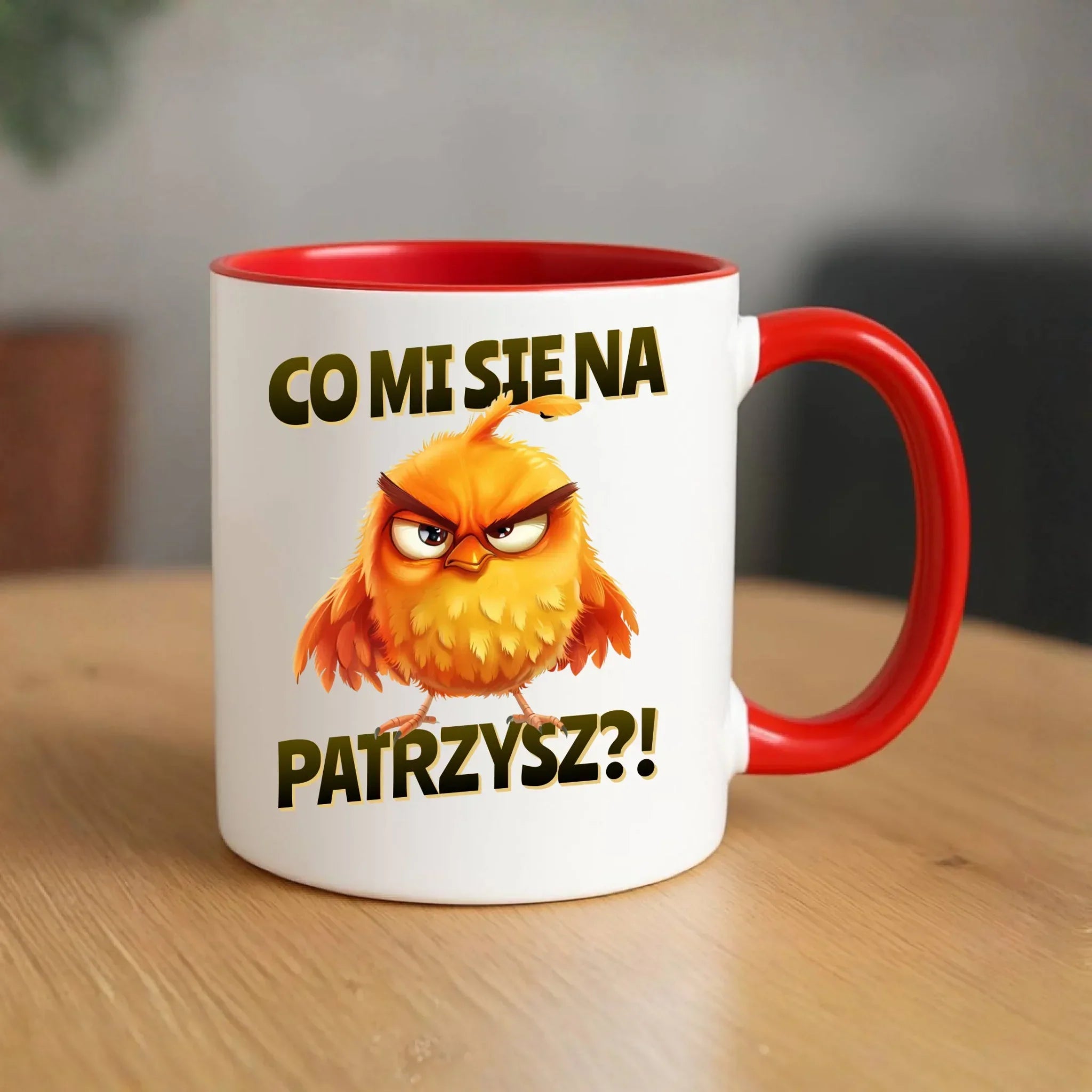 Śmieszny kubek - Prezent dla chłopaka kolegi - Co mi się na ptaka patrzysz DCH24 - StoryCups.pl