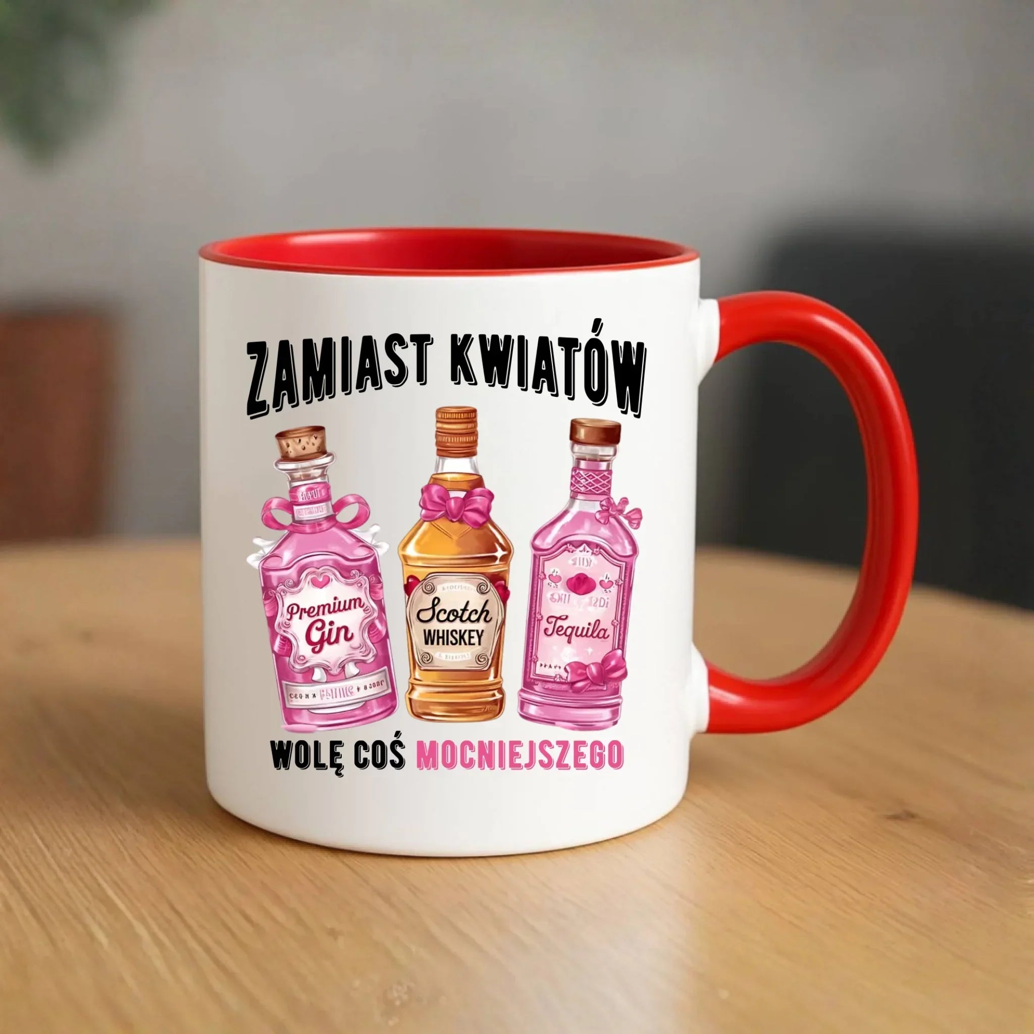 Kubek dla niej - Zamiast kwiatów wolę coś mocniejszego W42 - StoryCups.pl